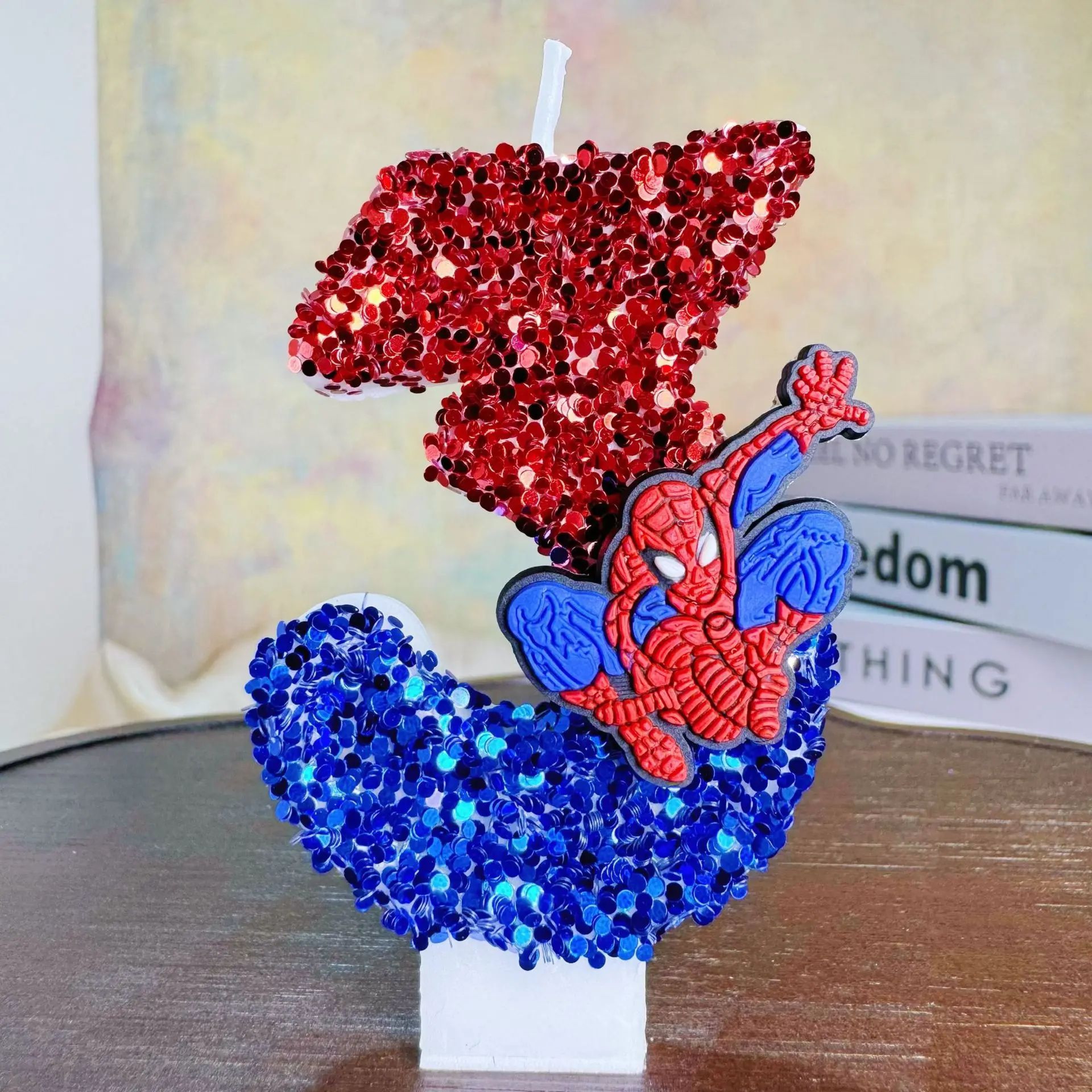 Spider Hero Number Birthday Candle For Cake Decoration Party Supplies 8