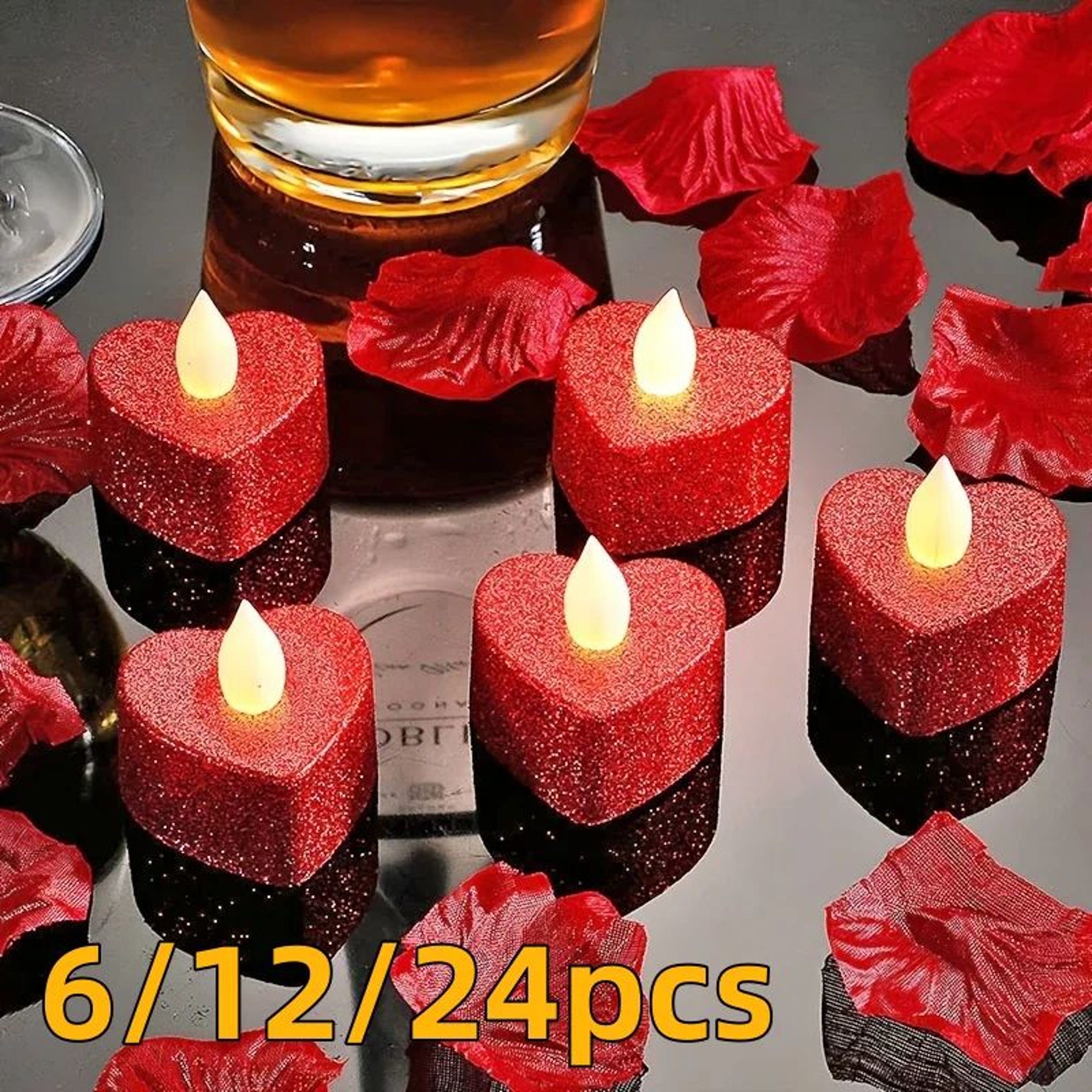 Heart Shape LED Candles Flameless Wedding Decor Romantic Battery Operated Candles 1 6 12 24 Pieces 0
