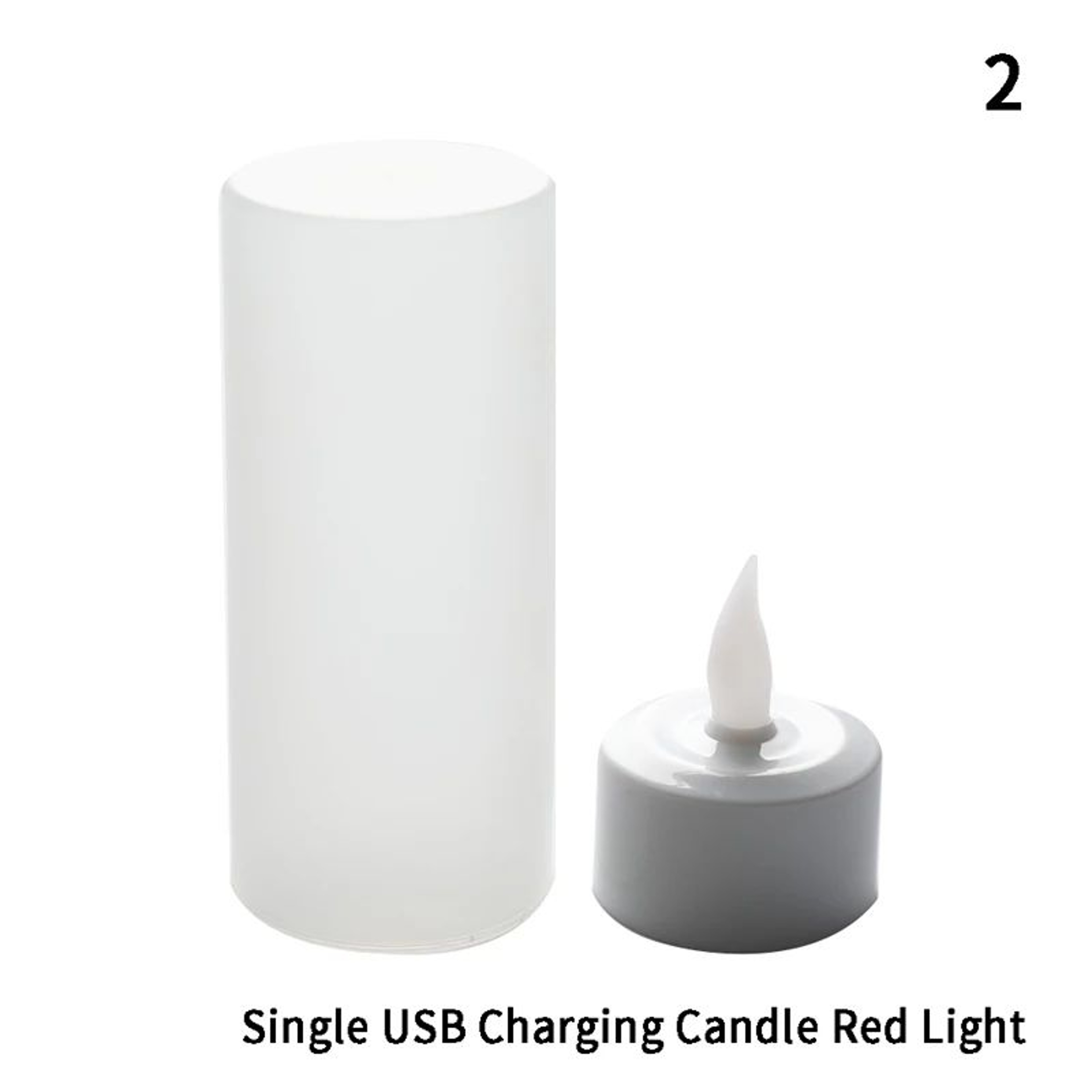 USB Rechargeable Tea Lights Flameless LED Candles Warm Flickering Rechargeable Candle Set 4