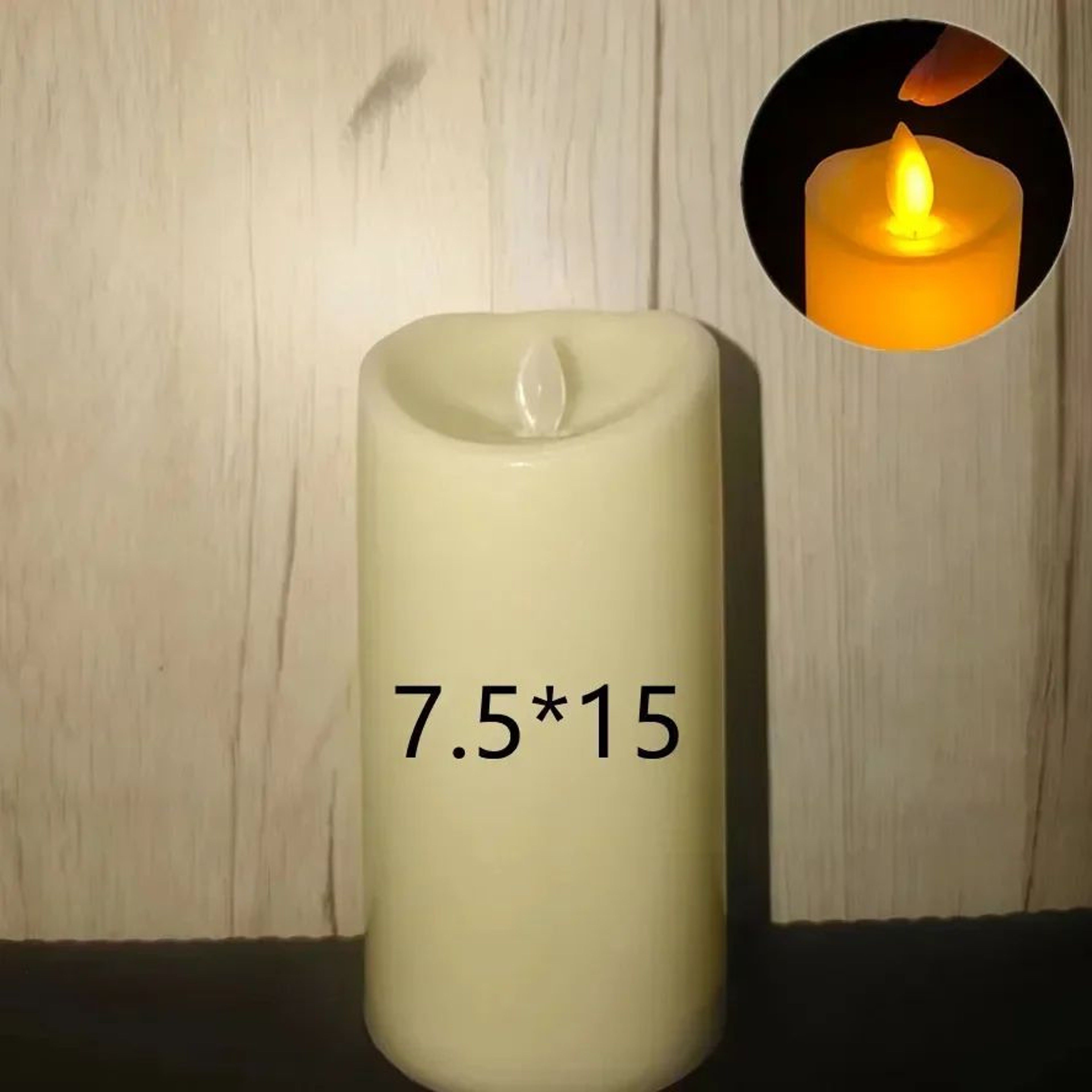 Lifelike LED Flameless Candle With Swinging Flickering Flame Battery Operated Decorative Light 8