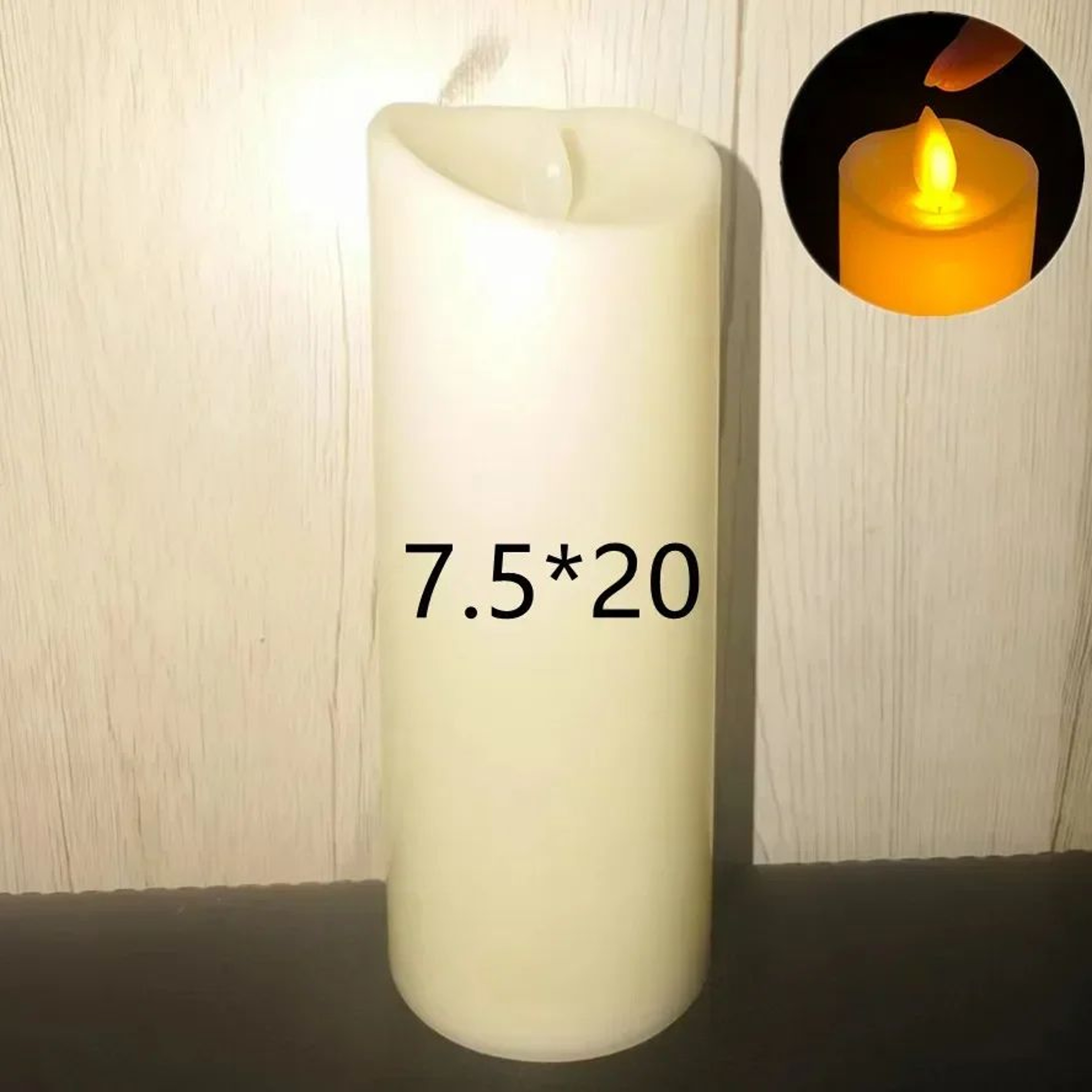 Lifelike LED Flameless Candle With Swinging Flickering Flame Battery Operated Decorative Light 10