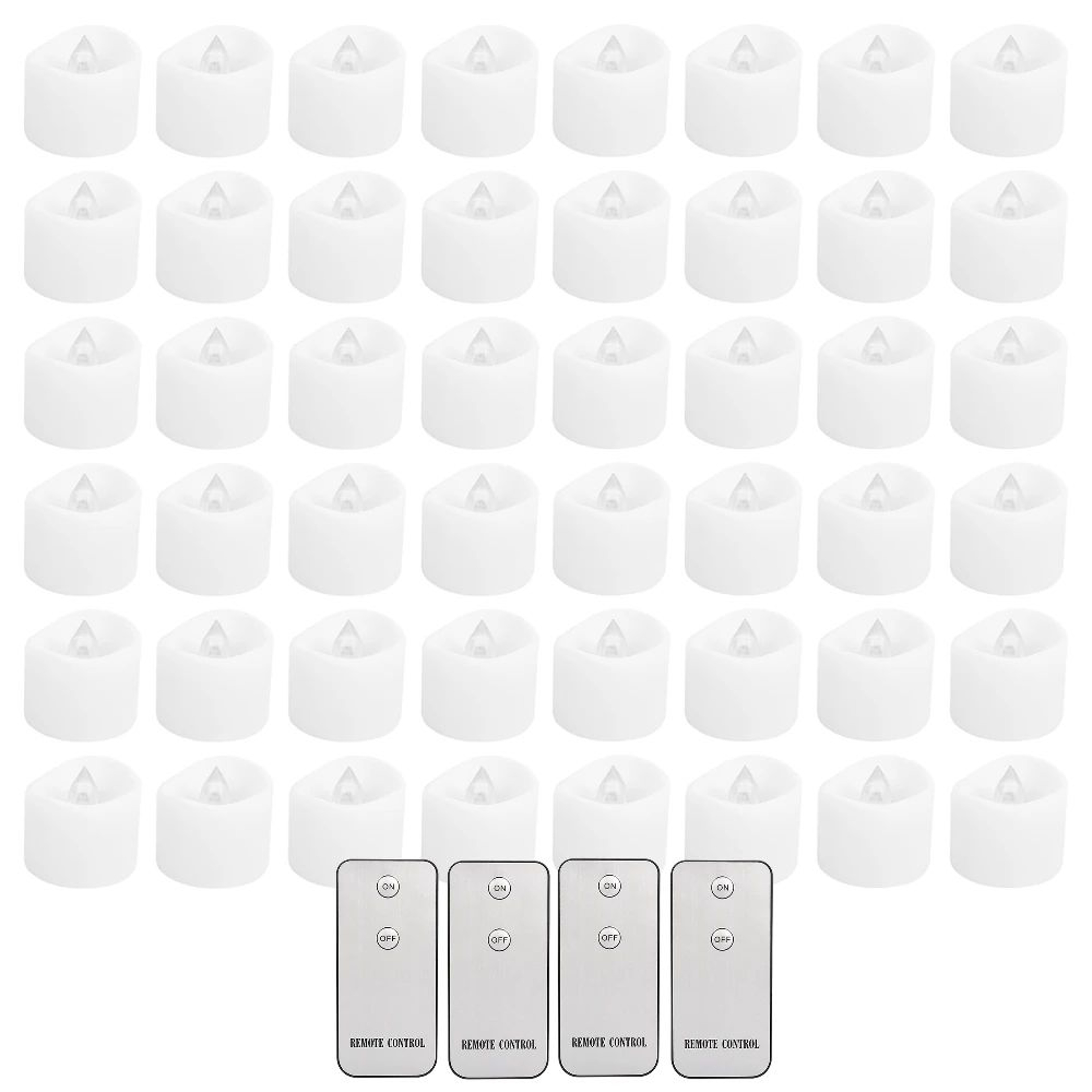 Remote Control Flameless LED Candles 24 Or 48 Piece Flickering Tea Light Set For Weddings And Home  6
