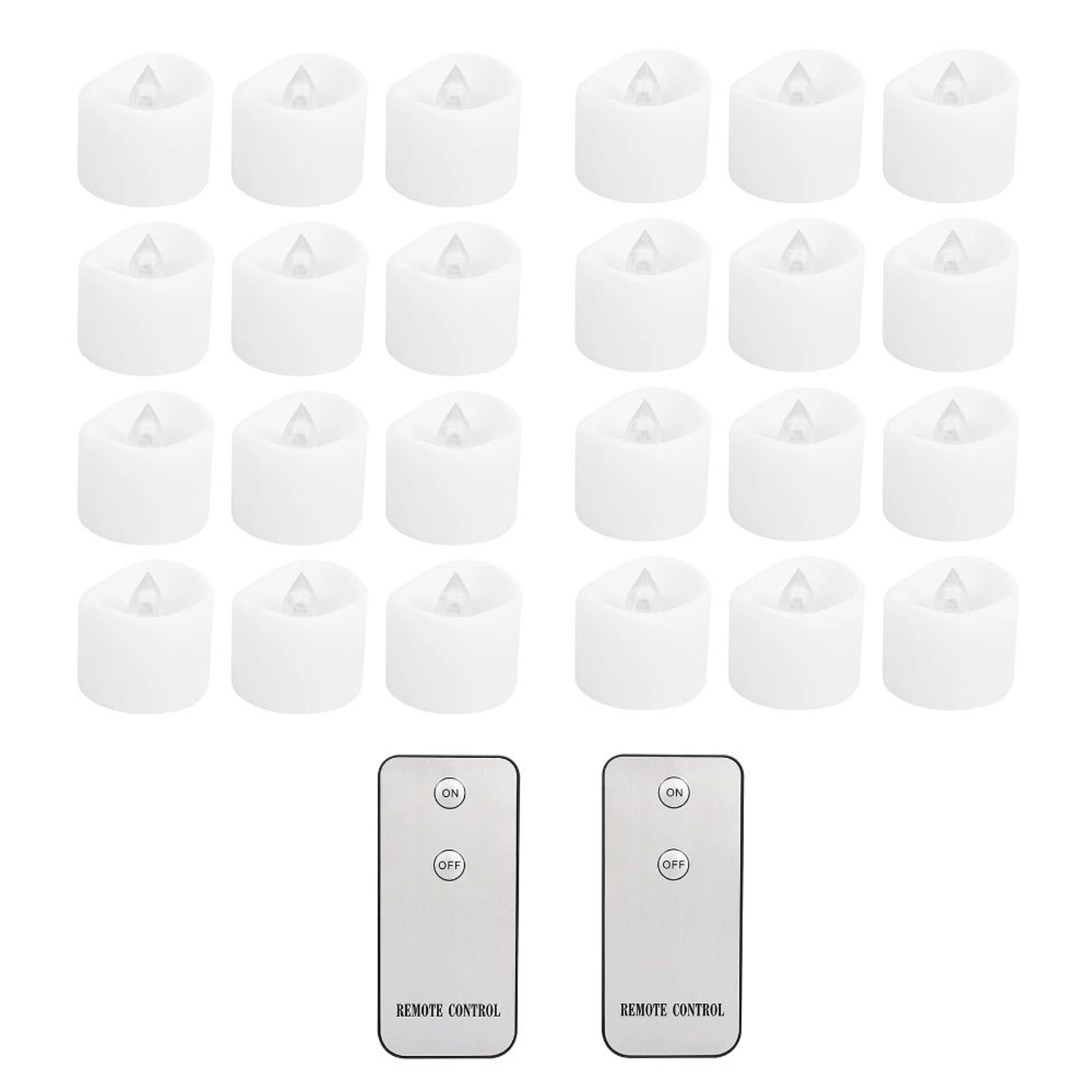Remote Control Flameless LED Candles 24 Or 48 Piece Flickering Tea Light Set For Weddings And Home  8