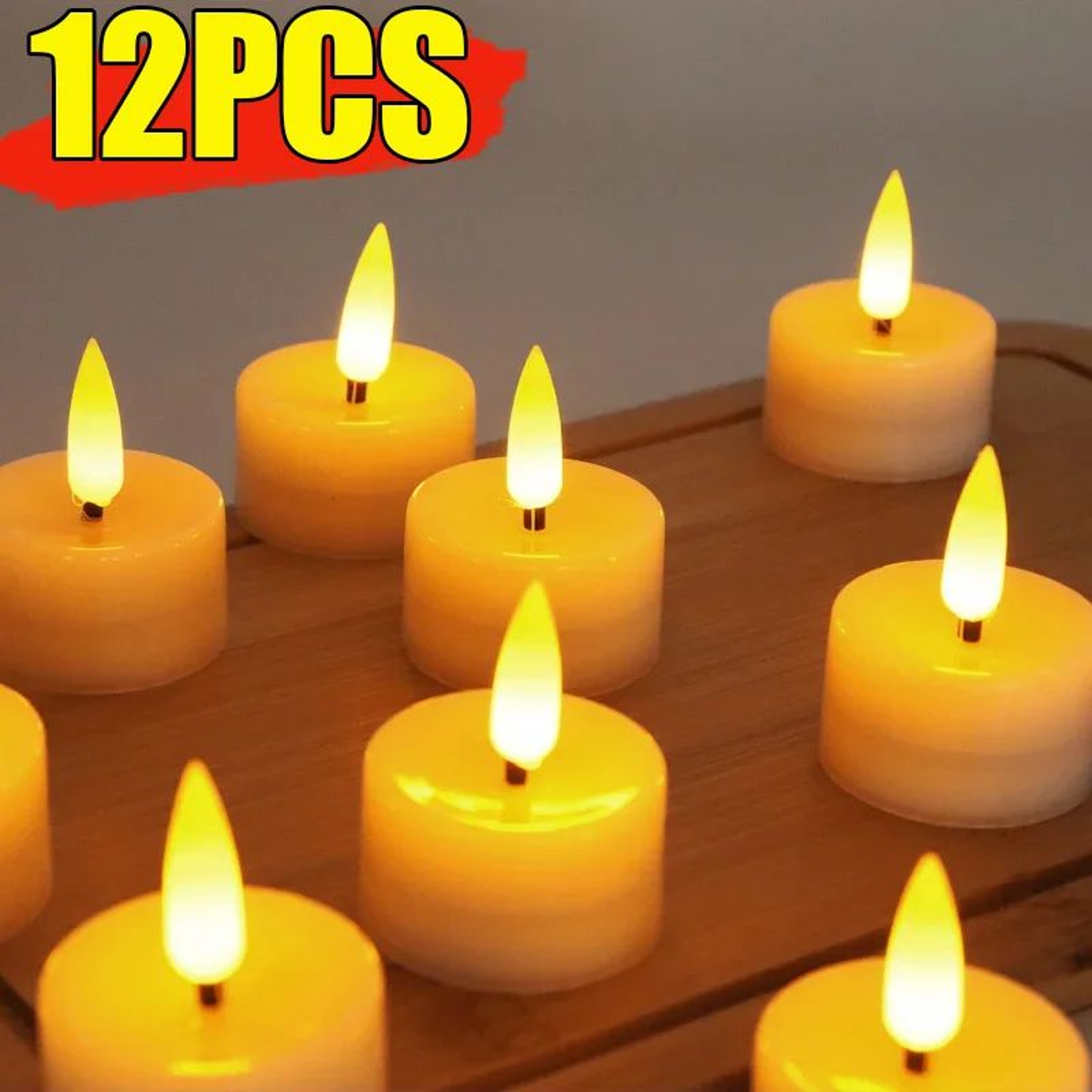 Flameless LED Candles Battery Operated Flickering Tea Lights For Wedding Home Party Decor 1 Or 12 P 0