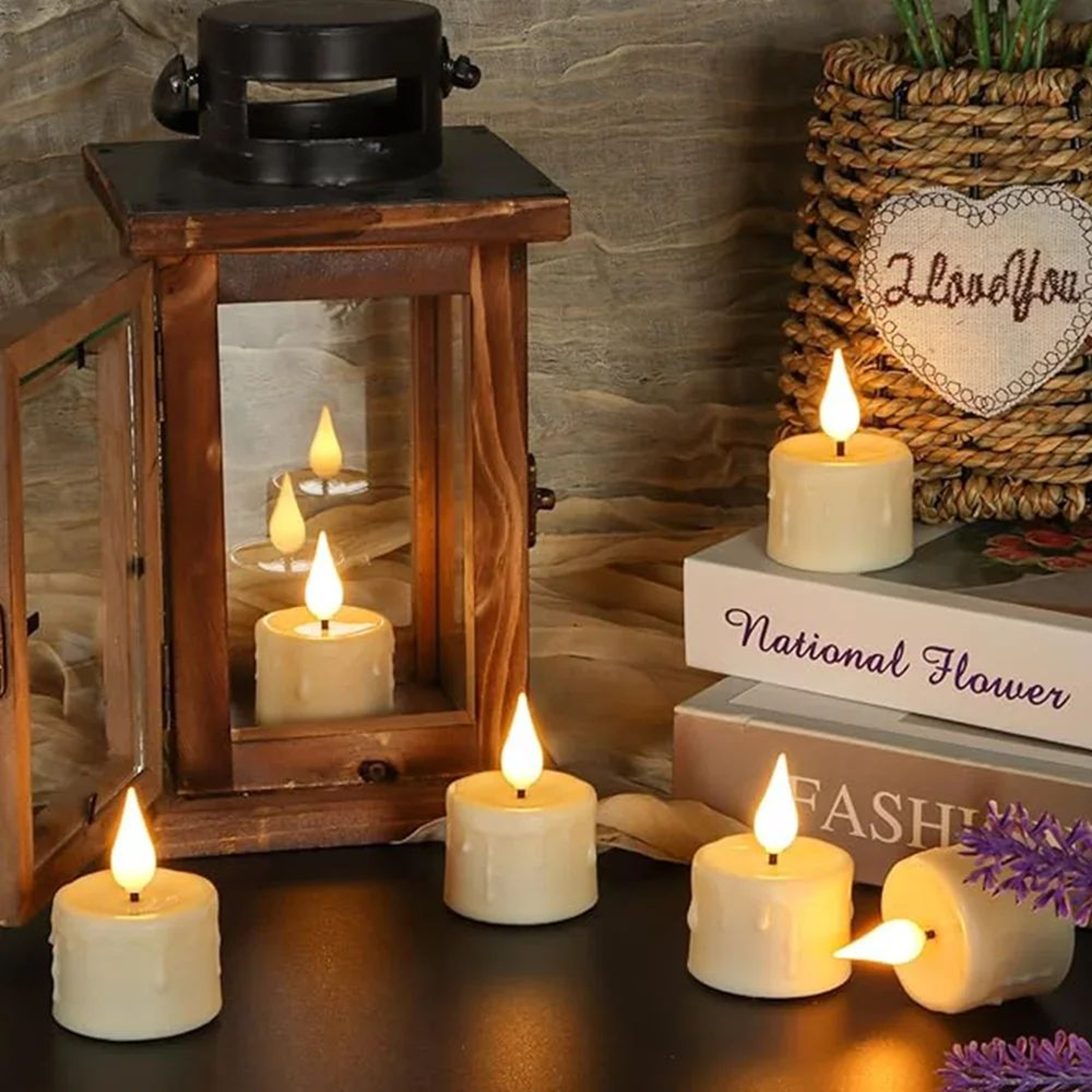 Remote Control Rechargeable LED Candles Flameless Flickering Candle Set For Home Decor 1