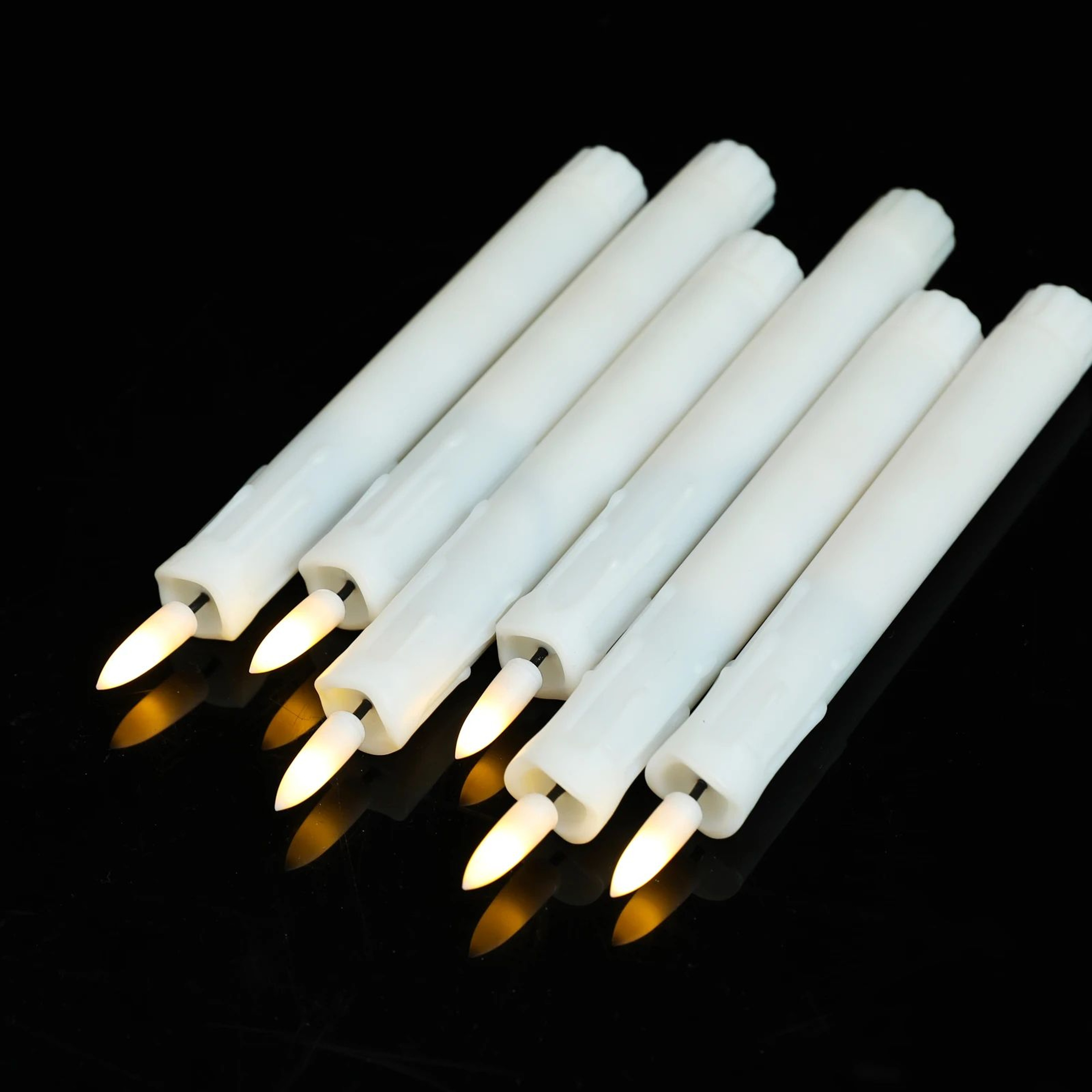 7 Inch LED Taper Candles Battery Operated Flameless Candles Warm White Set Of 3 4 Or 5 3