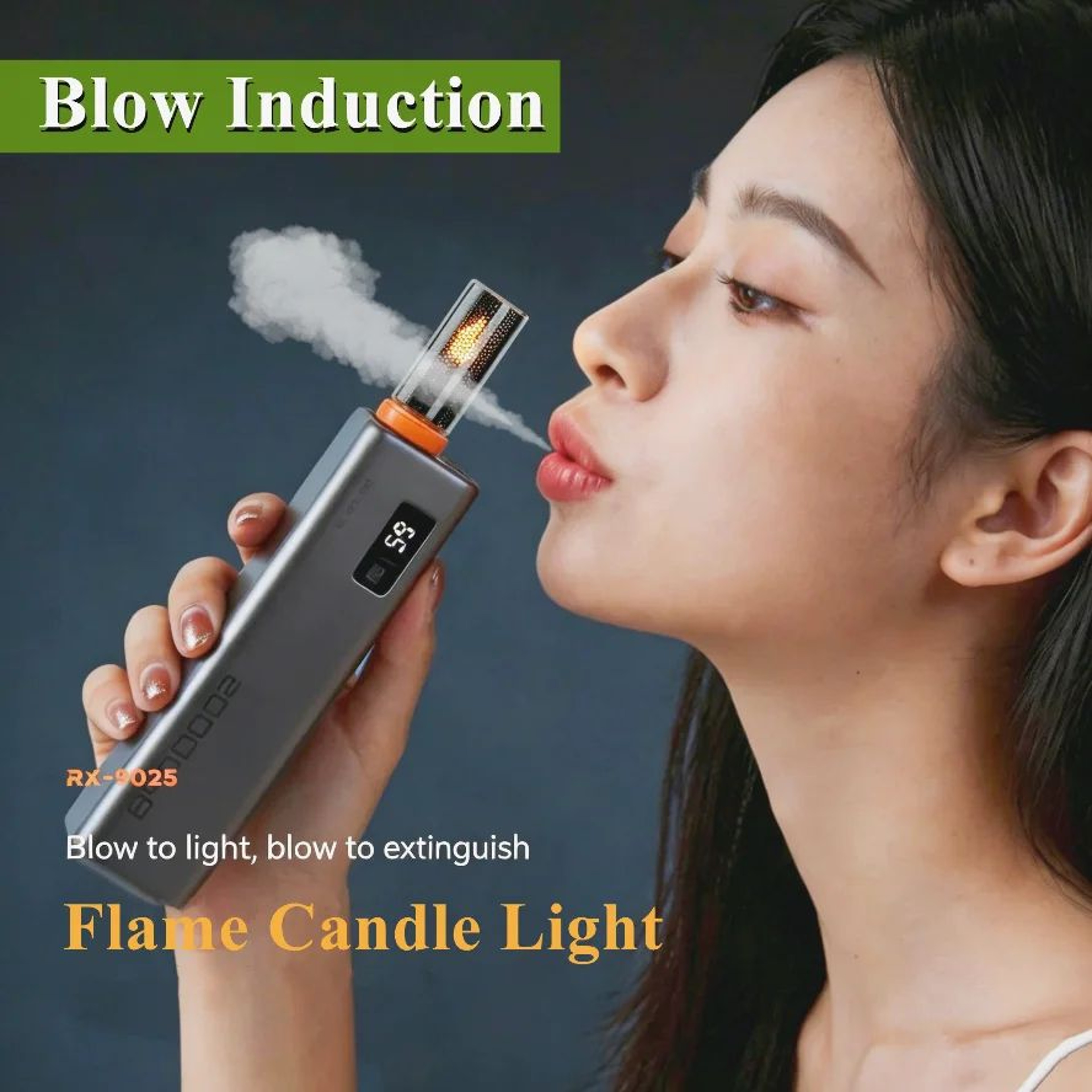 USB LED Flame Lamp BlowControl Candle Night Light With Frosted Glass For Car Home  Desk 1