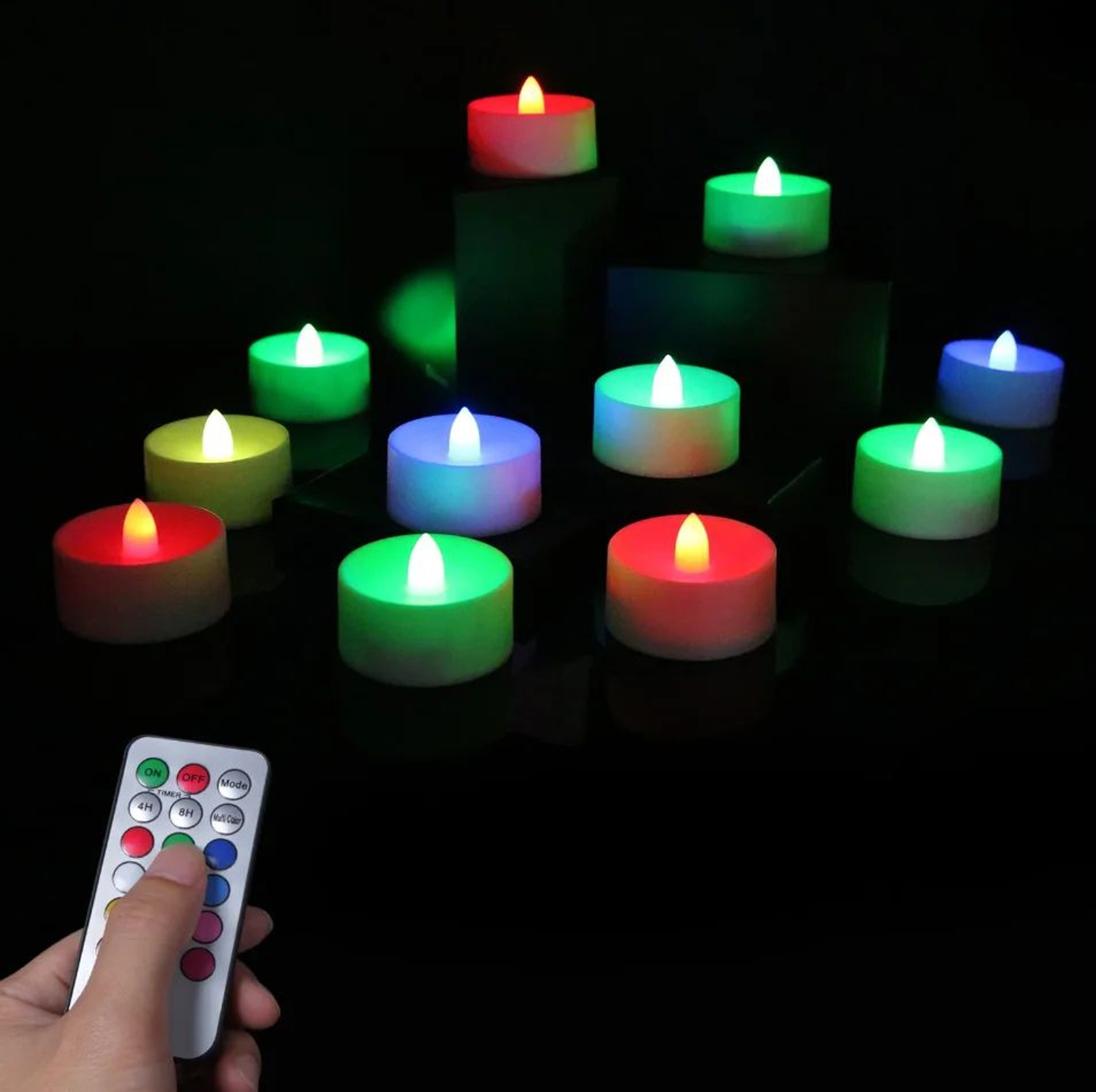 Color Changing LED Tea Lights With Remote And Timer Flameless Candles For Home And Outdoor Decor 6