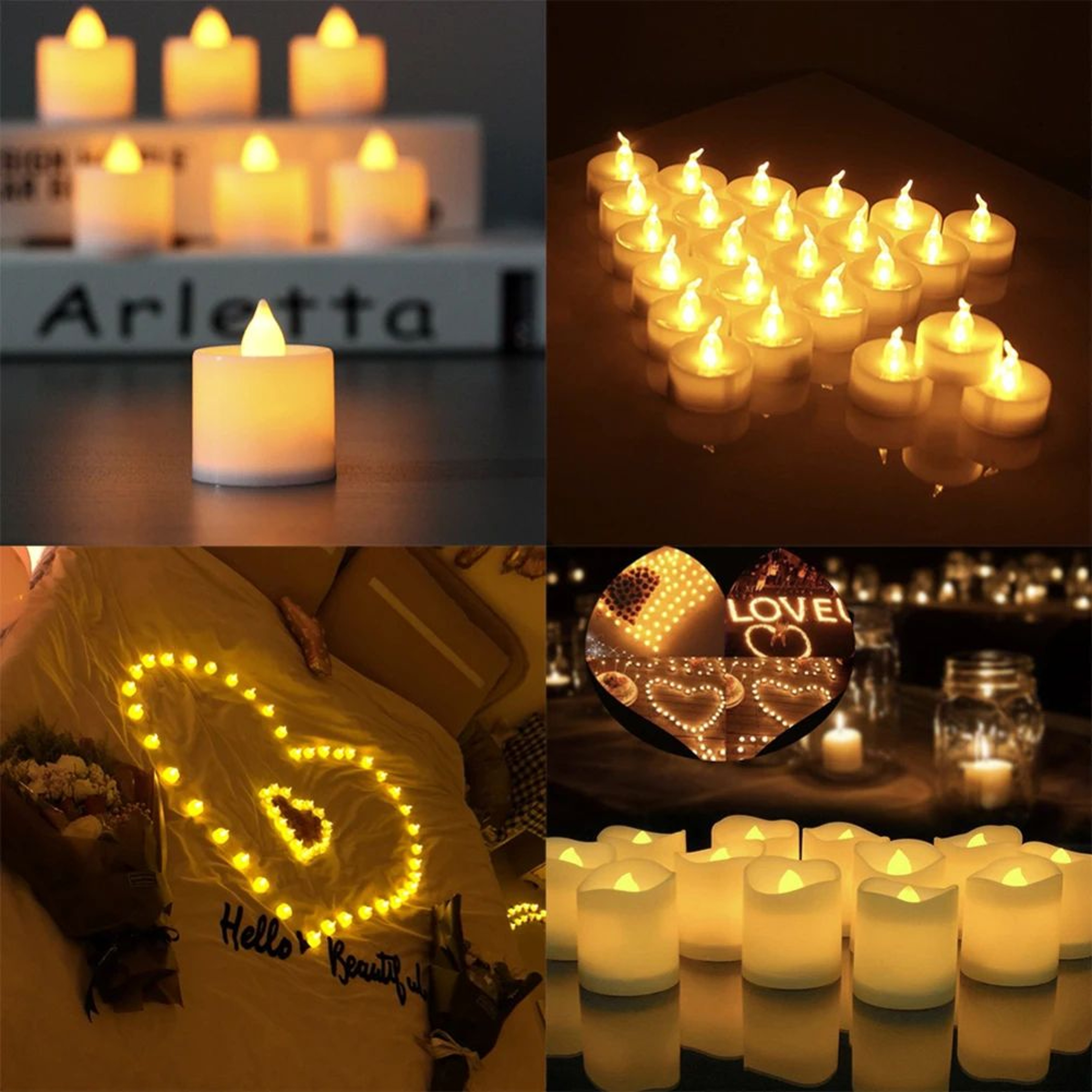 5 Or 10 Piece LED Tea Lights Flameless Battery Operated Candles Multicolor Party Decor 4