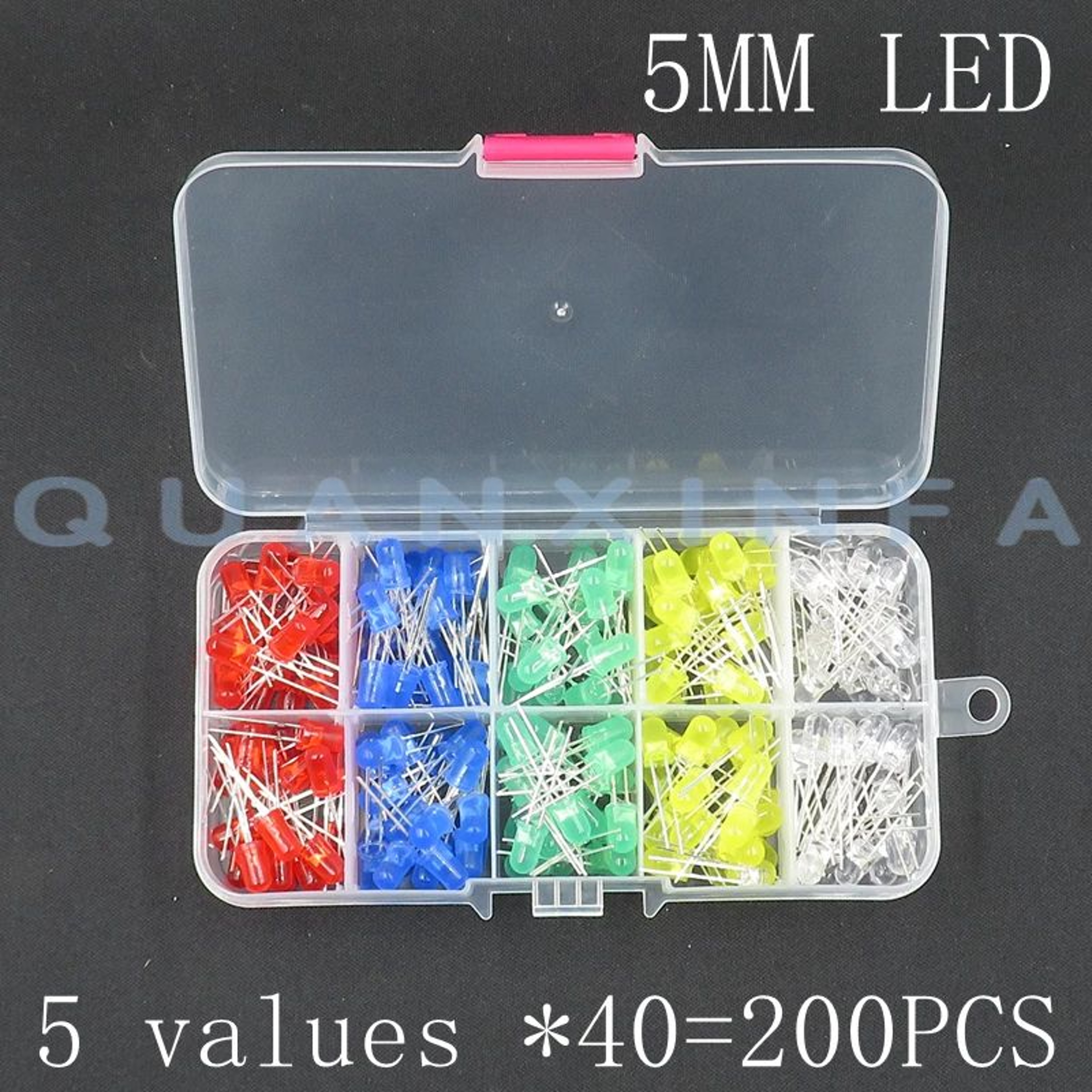 100PCS LED Assortment Kit 3mm  5mm Super Bright Round LEDs In 5 Colors For DIY Electronics 3