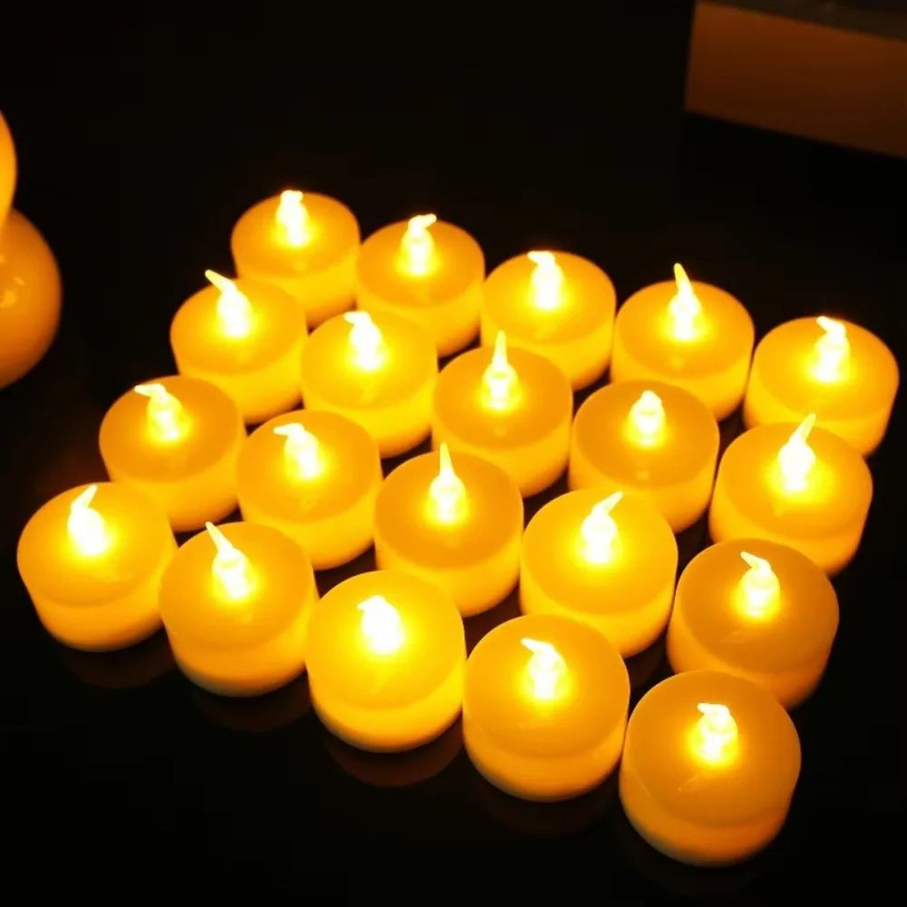 24PCS Flameless LED Tea Lights Battery Powered Flickering LED Candles For Wedding Party Home Decor 2