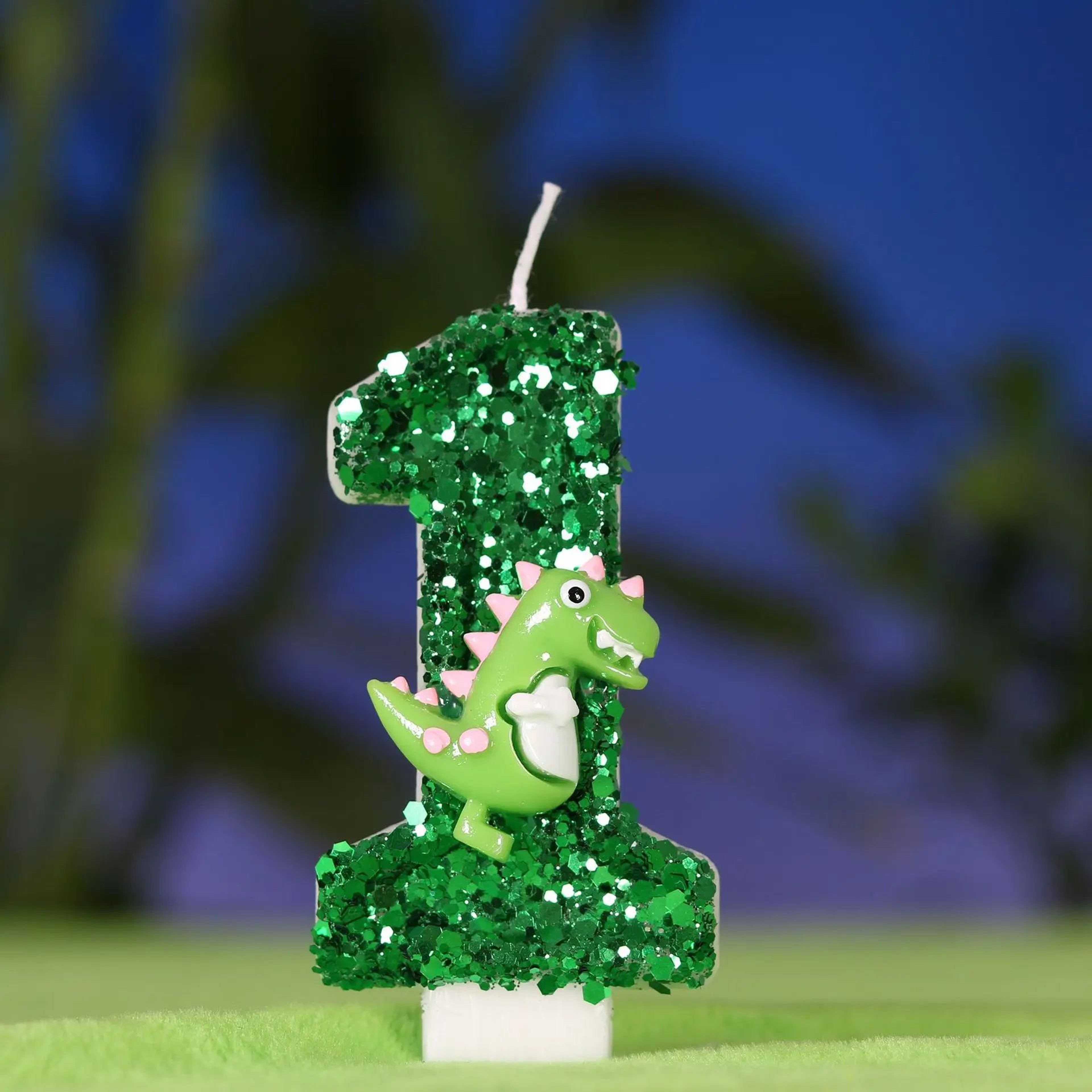 Cute Dinosaur Birthday Candle Number Cake Topper For Kids Party Decoration 6