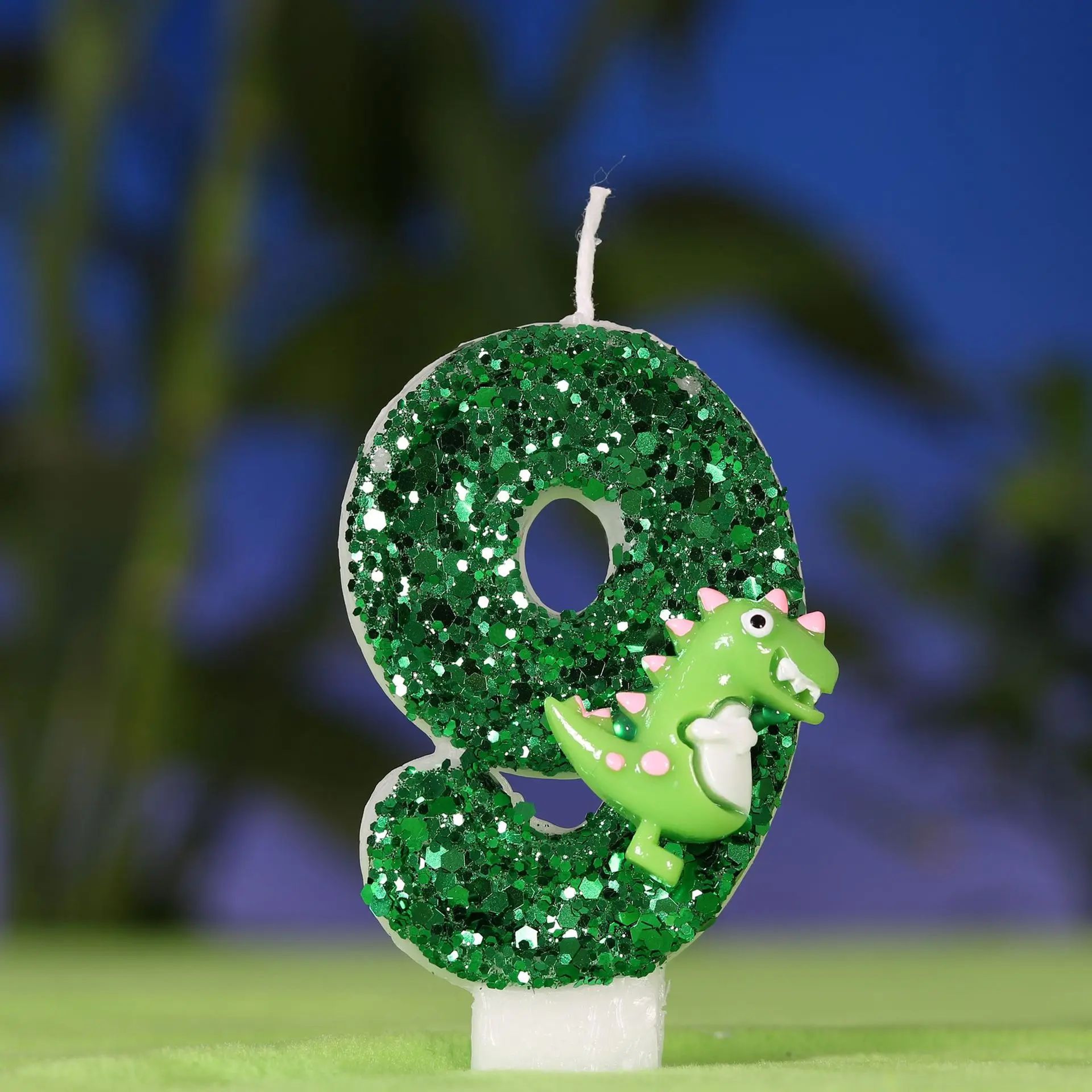 Cute Dinosaur Birthday Candle Number Cake Topper For Kids Party Decoration 14