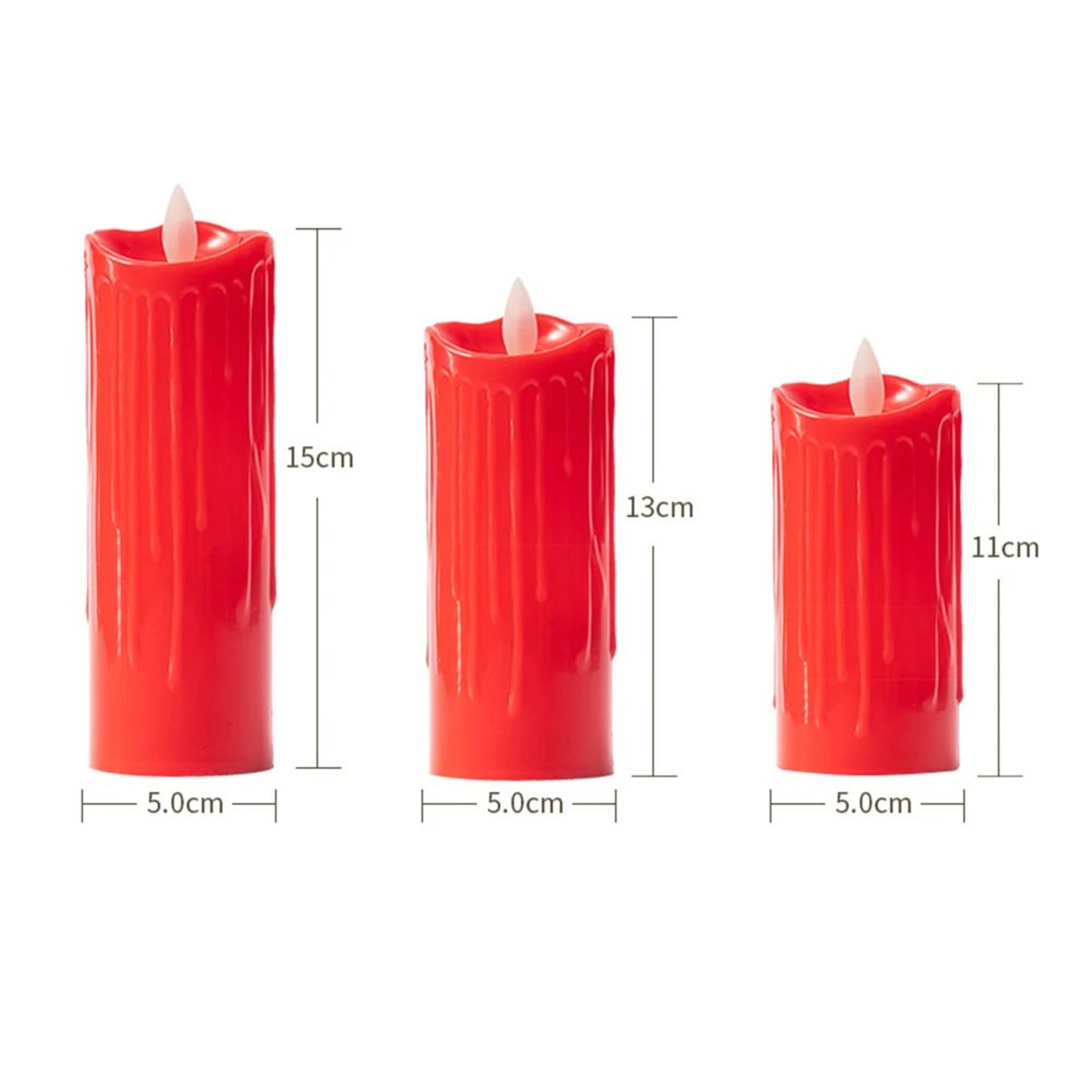 Flameless LED Swinging Flame Candle For Halloween Christmas  Home Decor 5