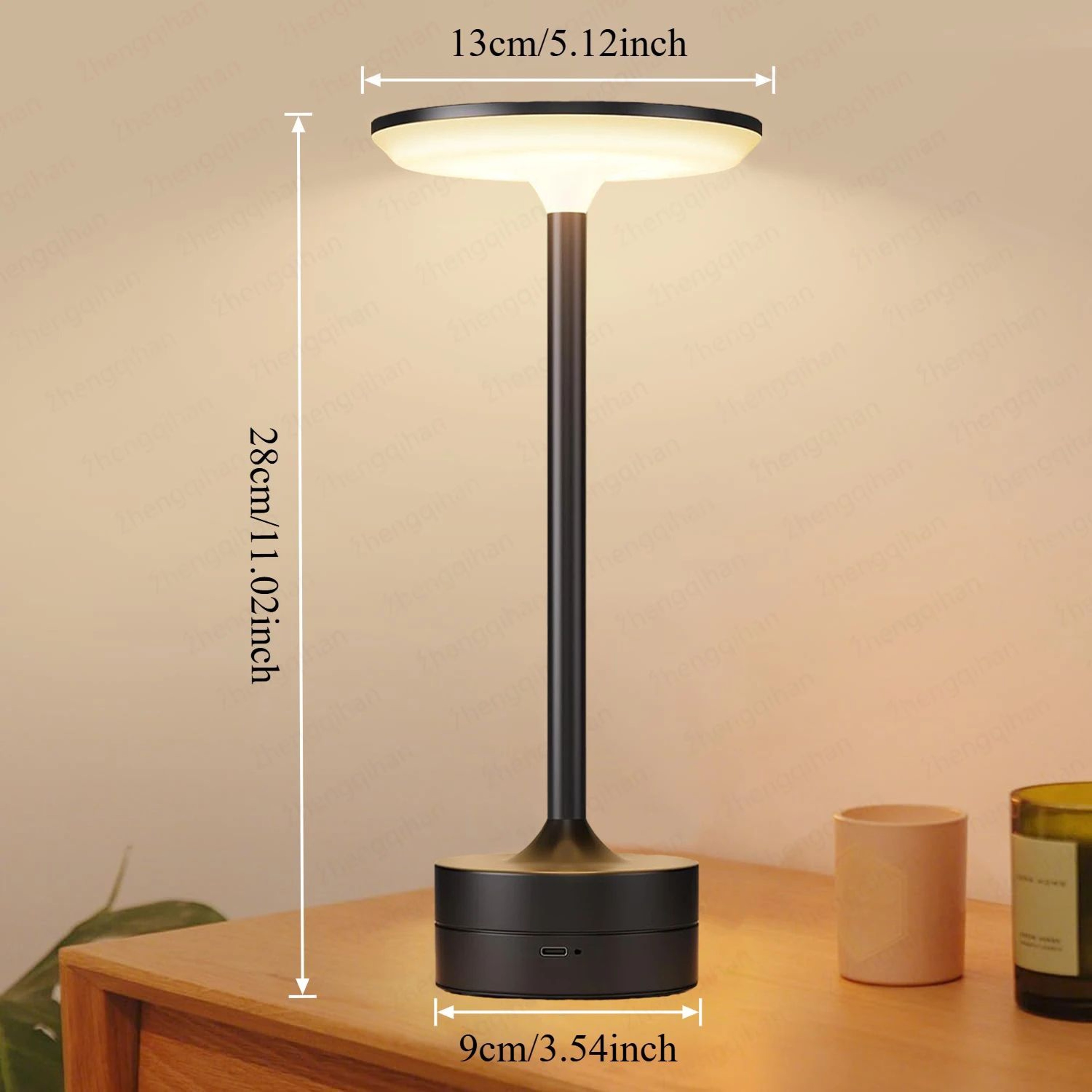 LumiTouch Rechargeable Table Lamp  Wireless Touch Sensor LED Reading Lamp For Bedroom Desk  Restaur 7
