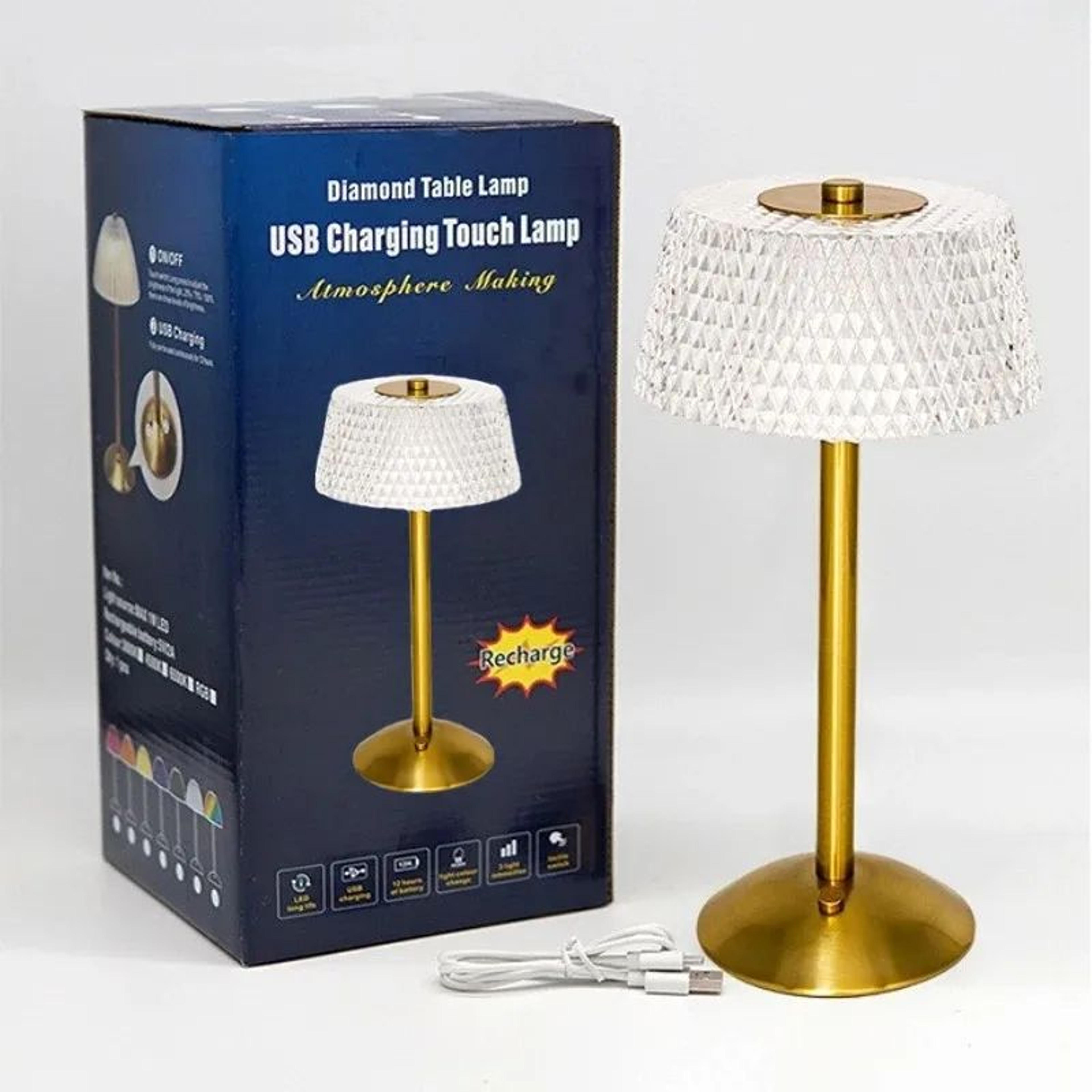 Cordless Rechargeable LED Table Lamp With Touch Dimming For Bedroom  Home Decor 6