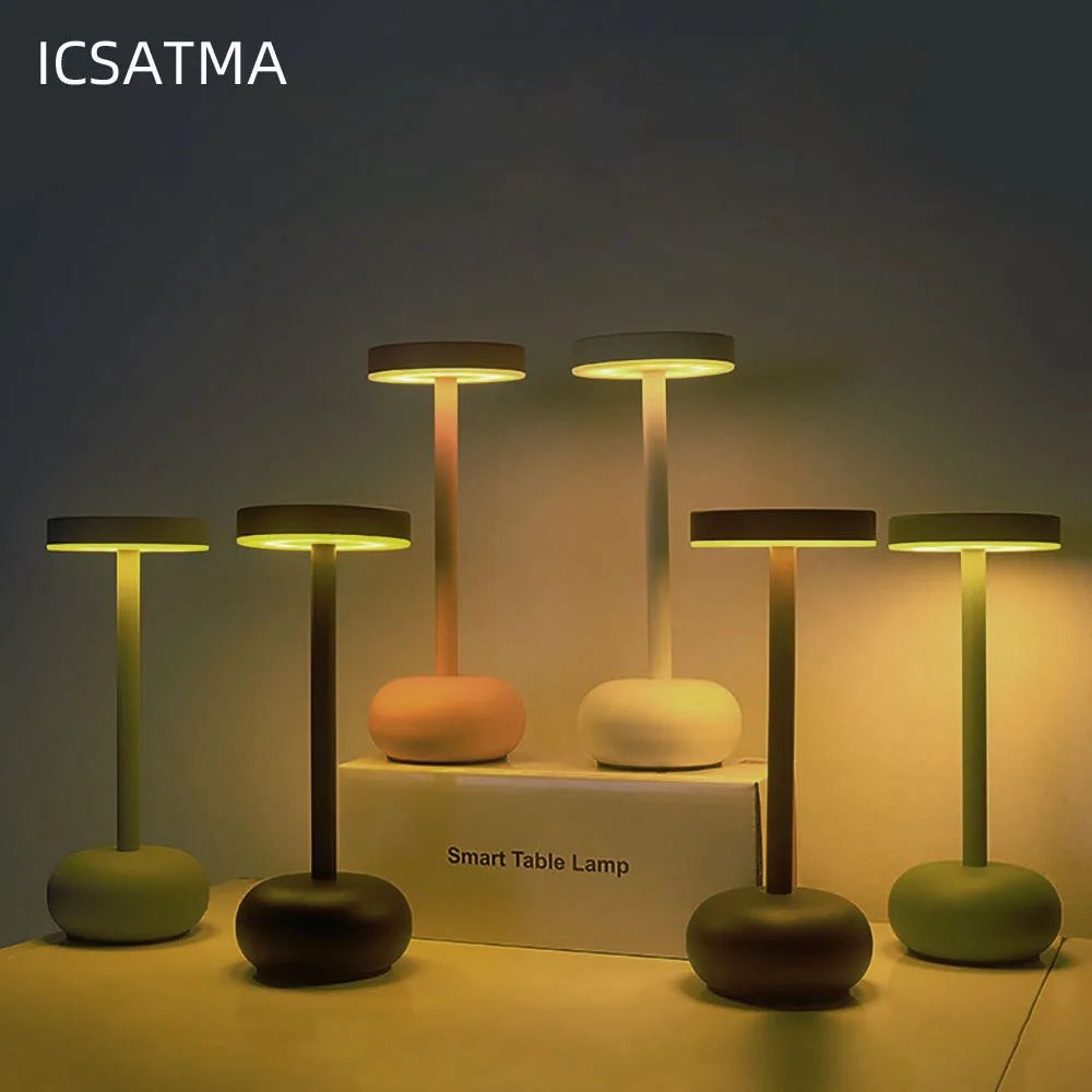 LumiTouch Rechargeable LED Table Lamp With 3Color Touch Control  USB Charging 0