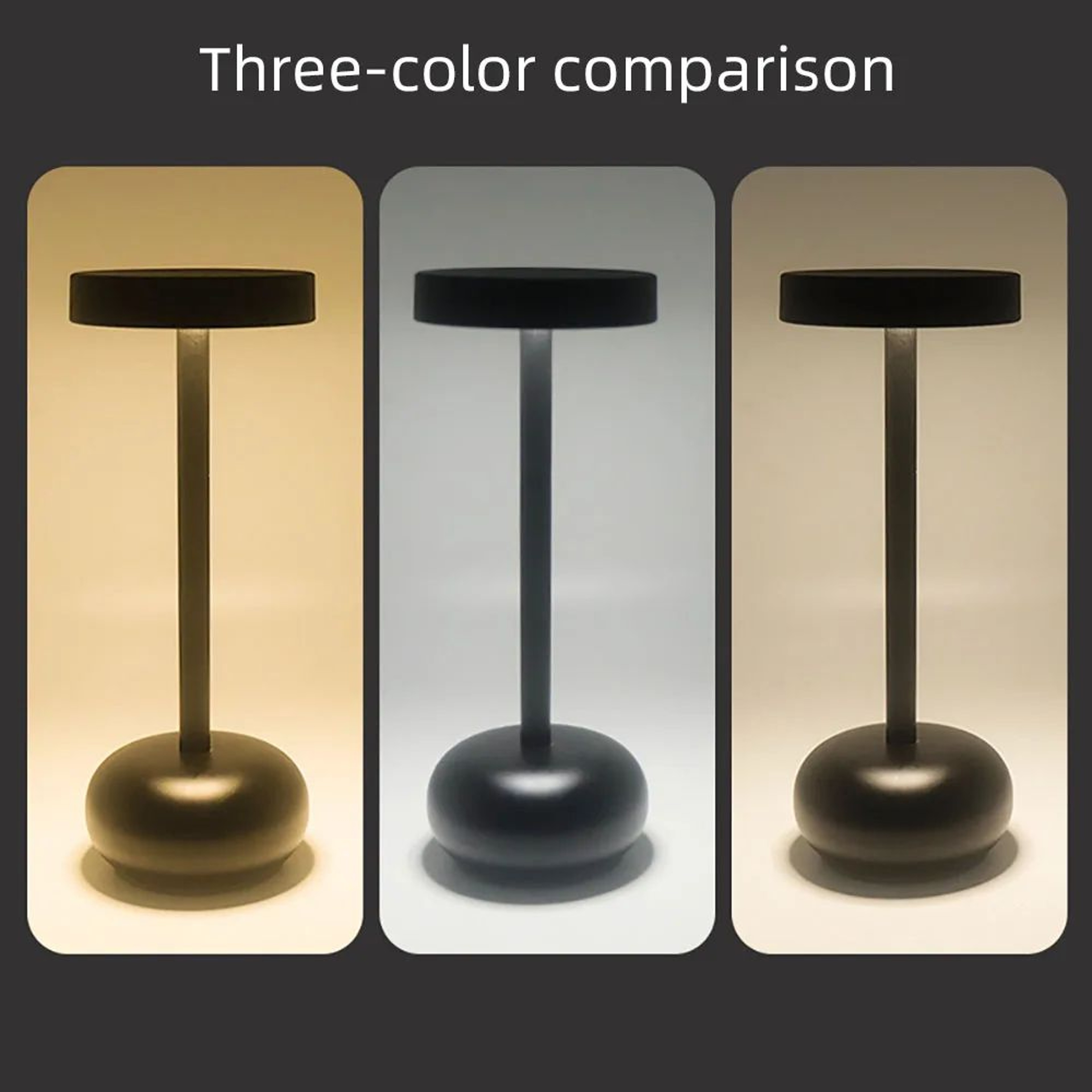 LumiTouch Rechargeable LED Table Lamp With 3Color Touch Control  USB Charging 1