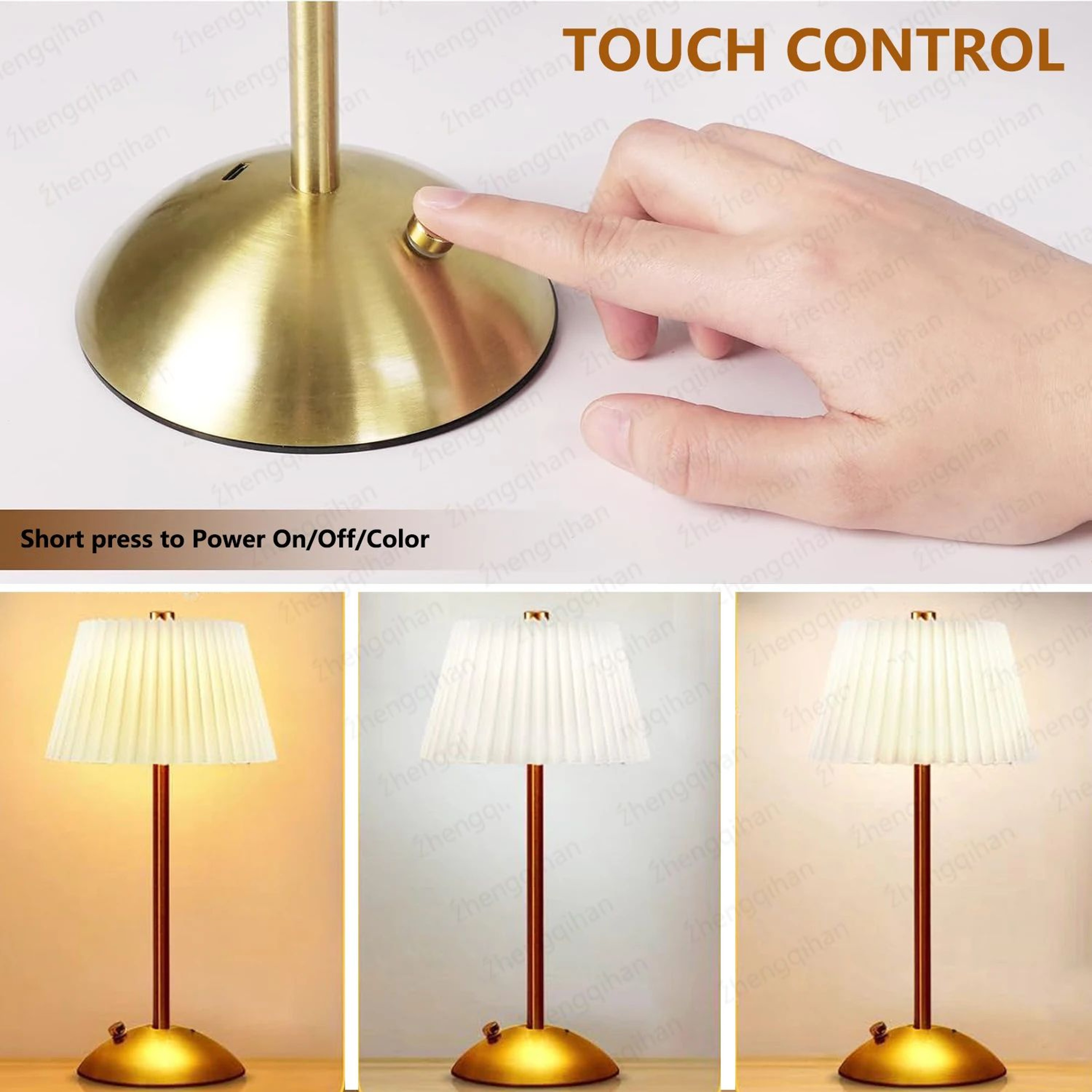 LumiTouch Rechargeable Table Lamp  LED Touch Lamp Cordless Desk Light With Adjustable Brightness 3