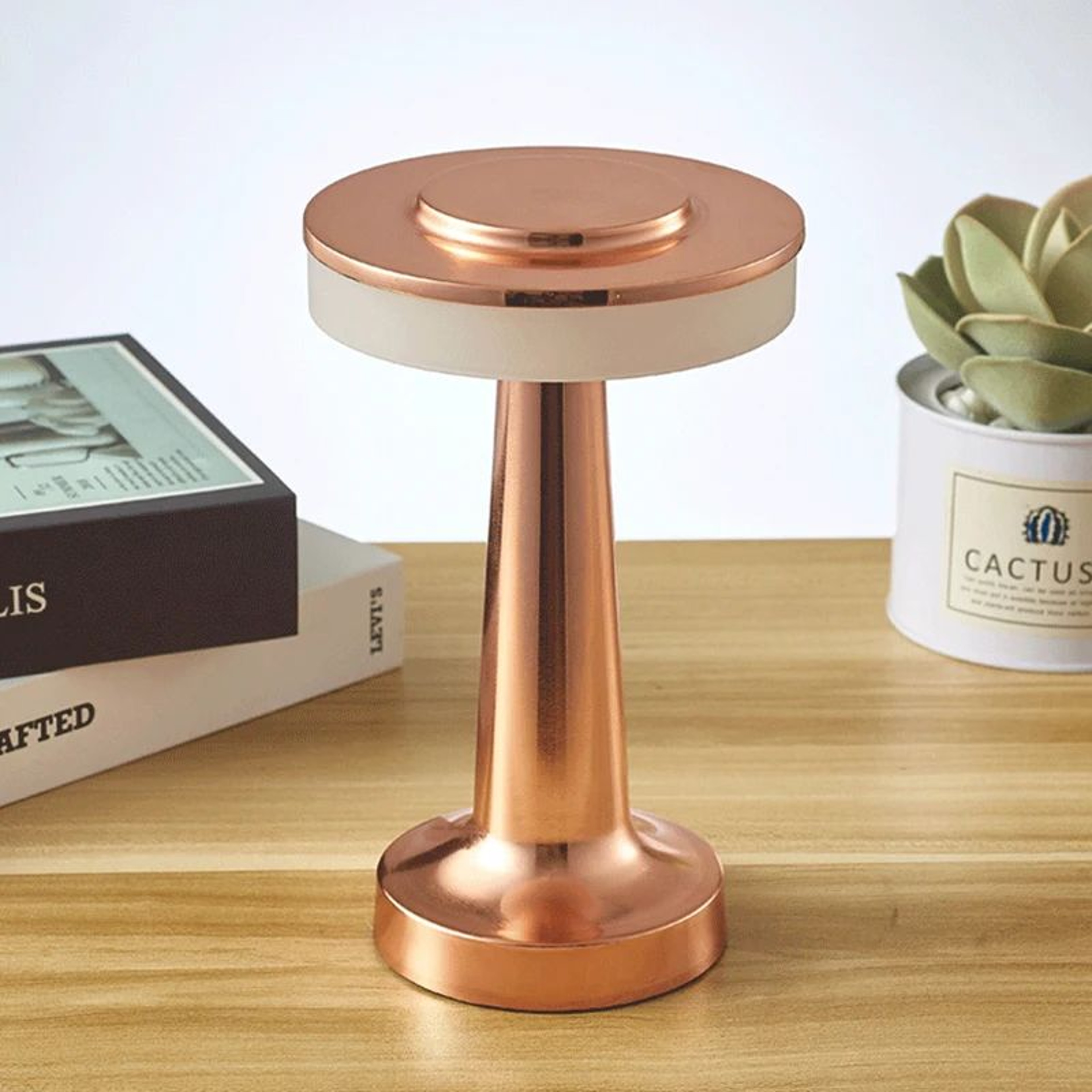Rechargeable Touch Control LED Table Lamp  Cordless 3Color Dimmable Bedside  Dining Light 3