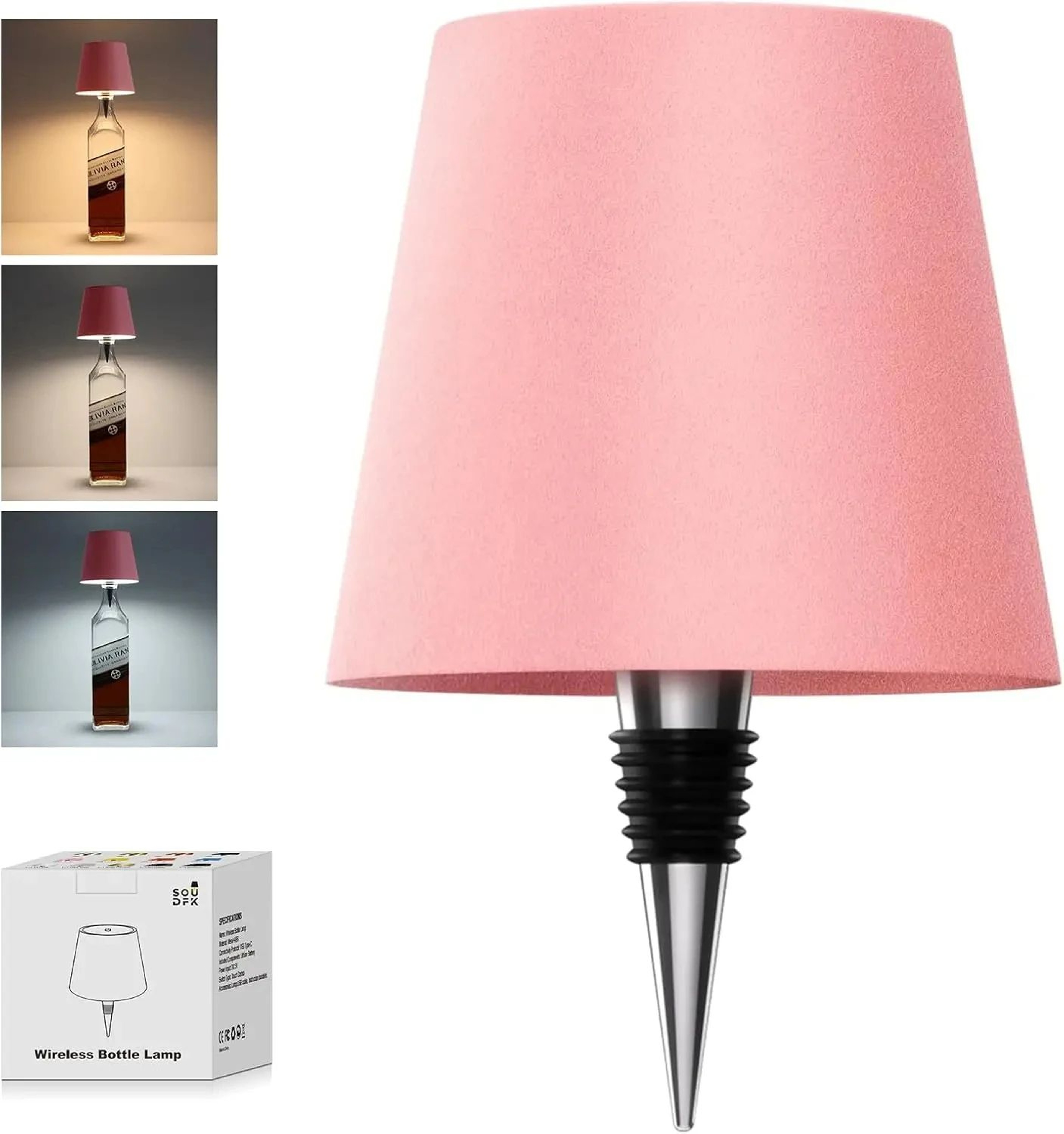 LumiBottle Wireless Wine Bottle Lamp  Rechargeable Touch Control Table Lamp For Elegant Ambient Lig 10