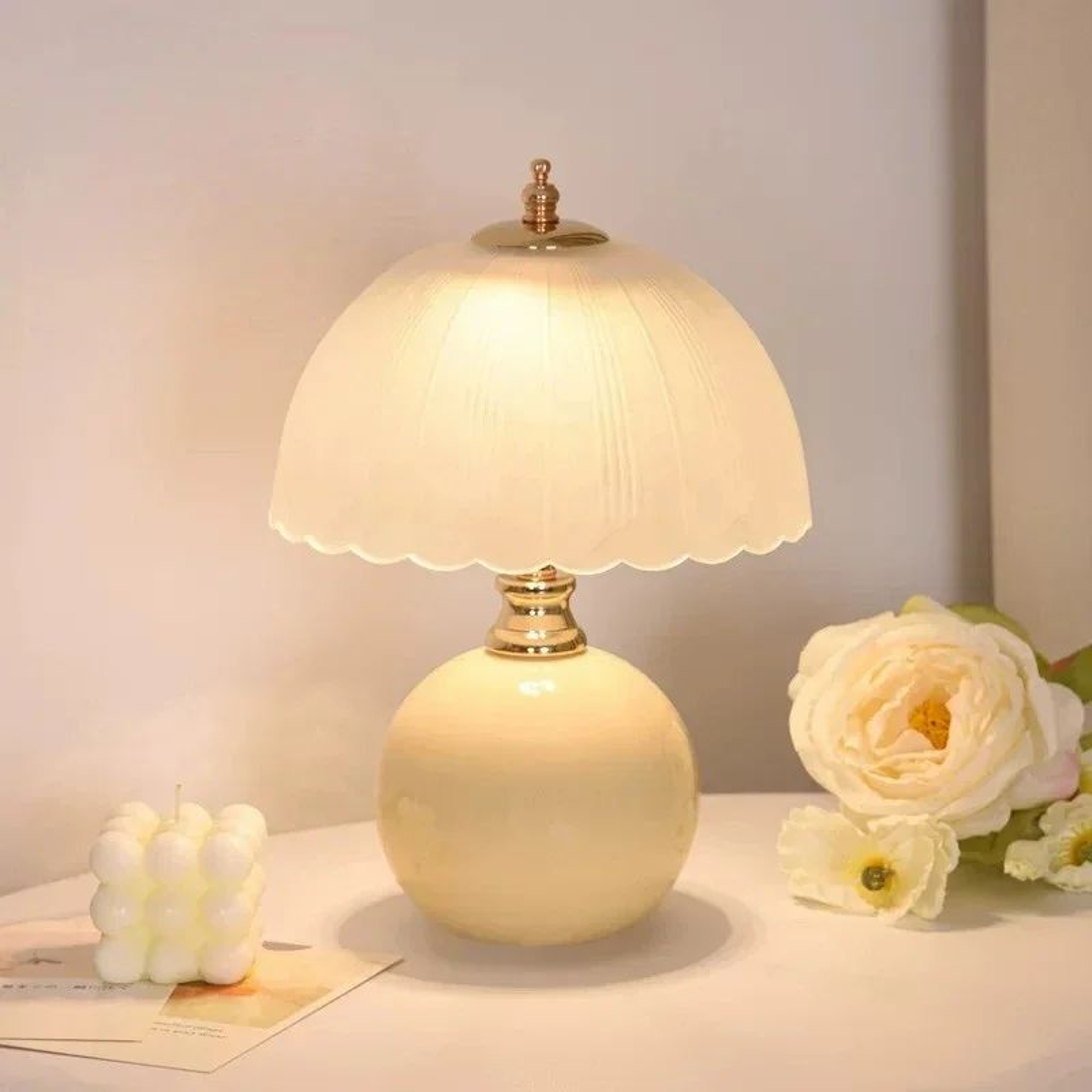 BloomGlow Flower Bud Table Lamp  Modern Decorative Bedside Table Lamp With 3 Color Lighting 0