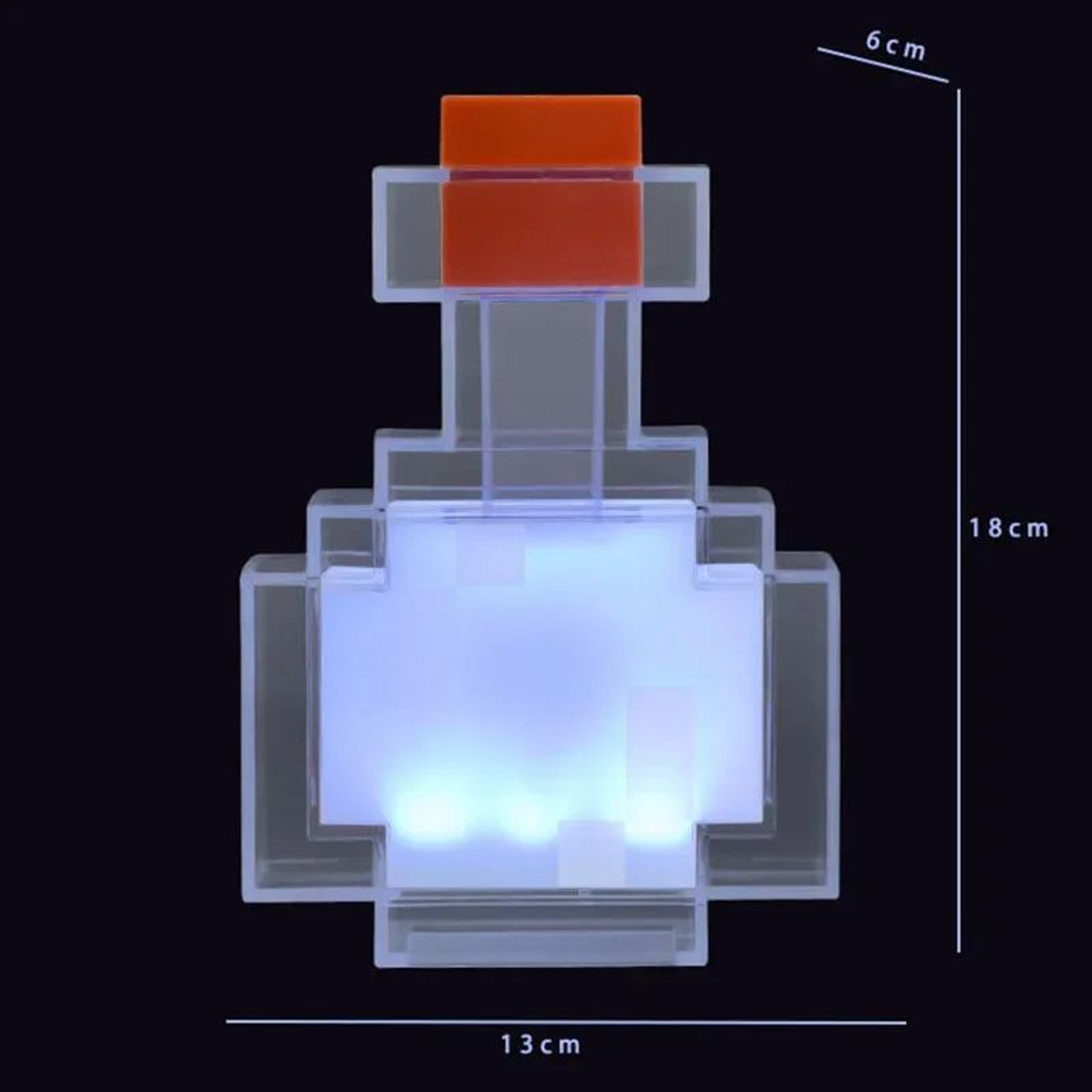 Pixel Potion LED Night Light  Rechargeable Minecraft Bedside Lamp For Kids  Gamers 5