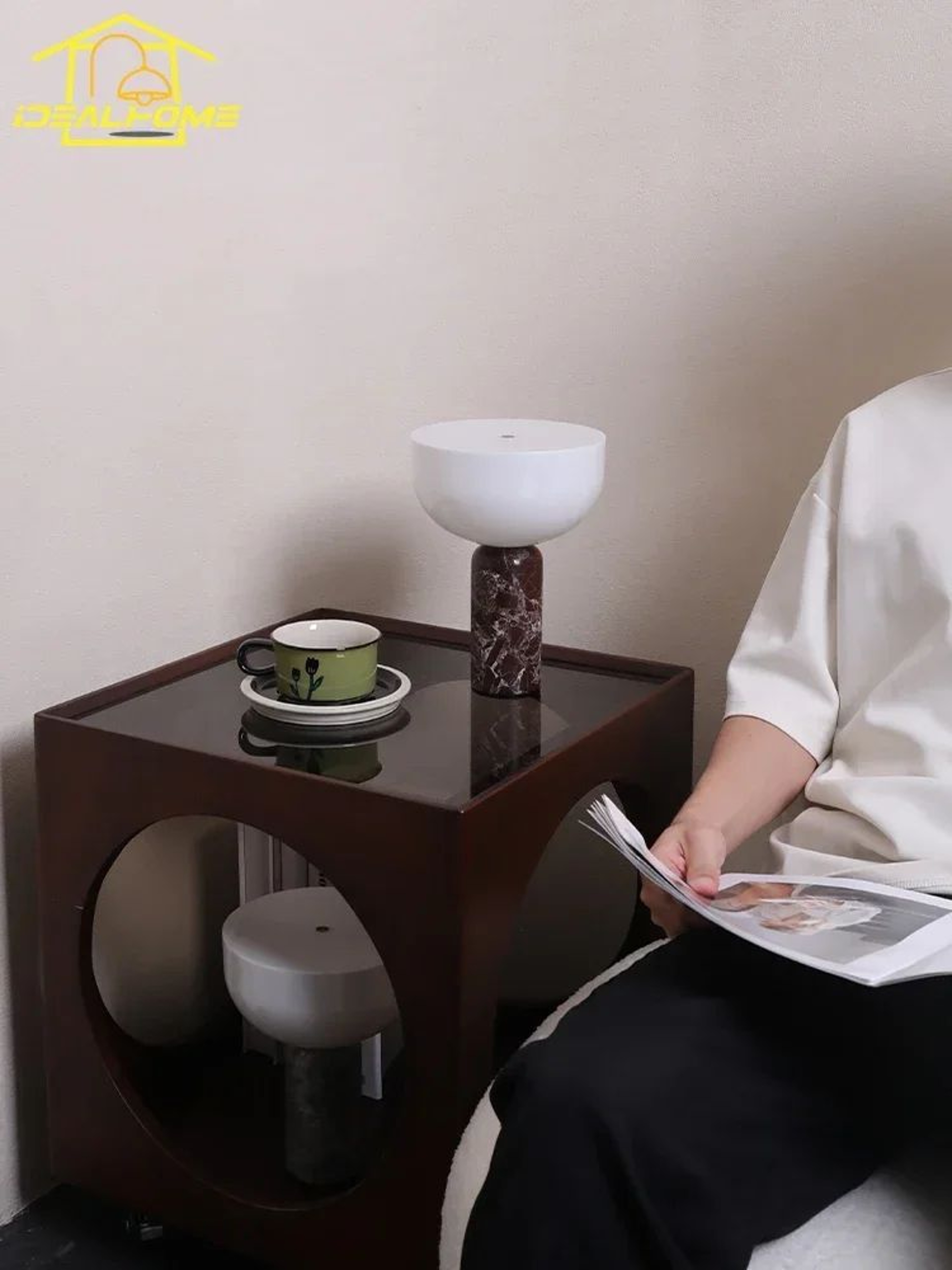 Luxe Marble Table Lamp With USB Charging  Touch Control 4