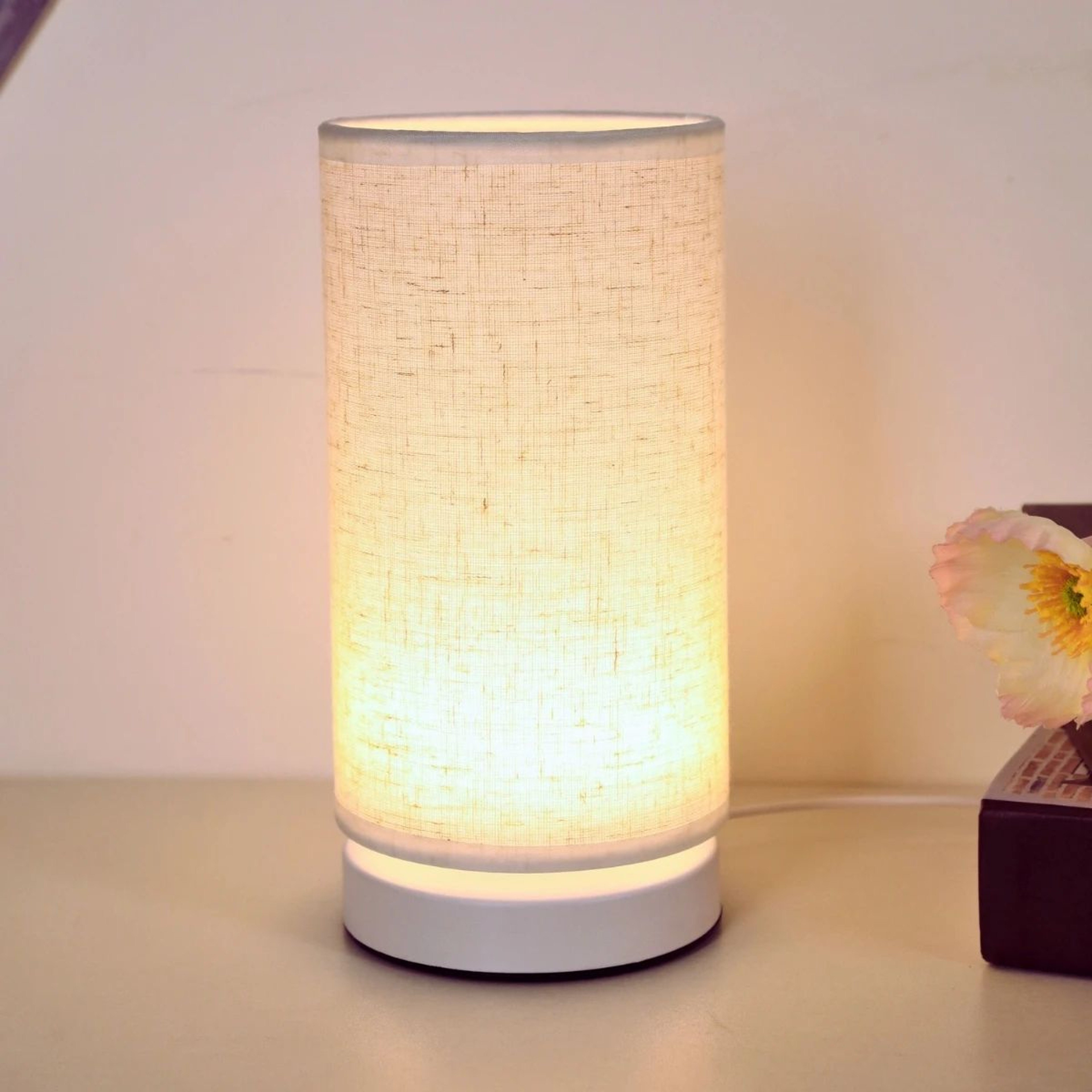 Warm Fabric LED Desk Lamp With USB Power For Bedroom Reading  Home Decor 2
