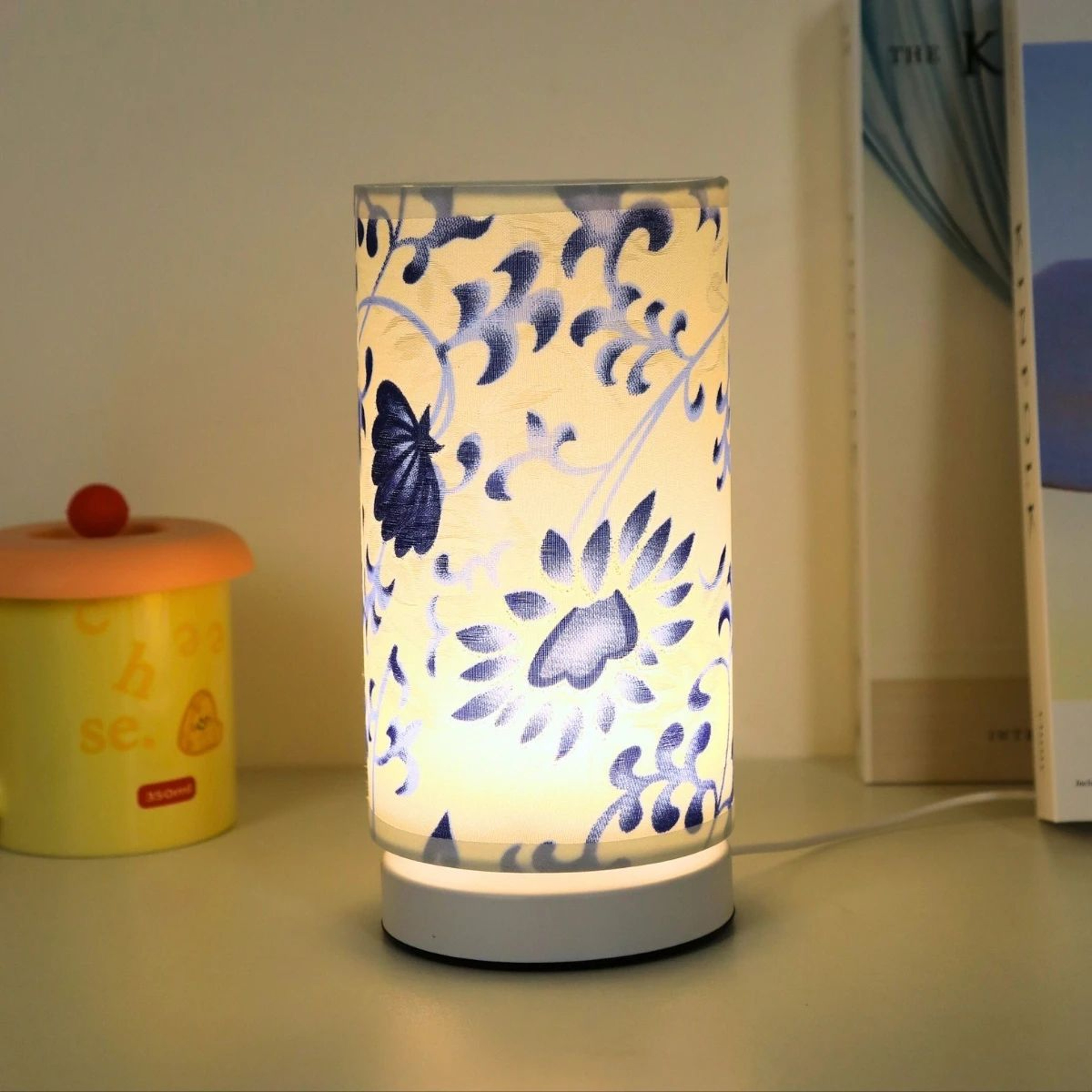 Warm Fabric LED Desk Lamp With USB Power For Bedroom Reading  Home Decor 3