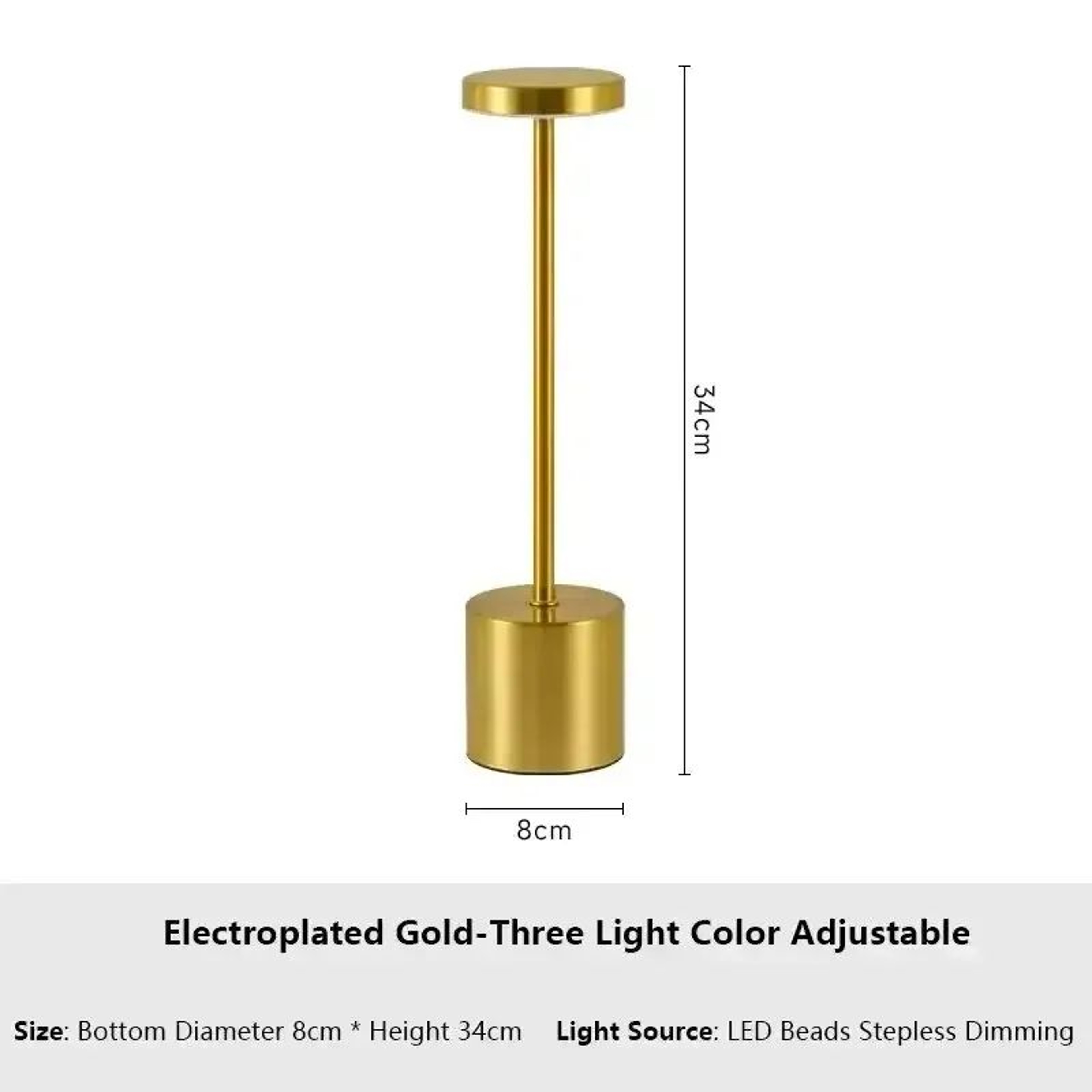 Retro Mushroom LED Table Lamp  Touch Dimmable Bedside  Desk Light 4