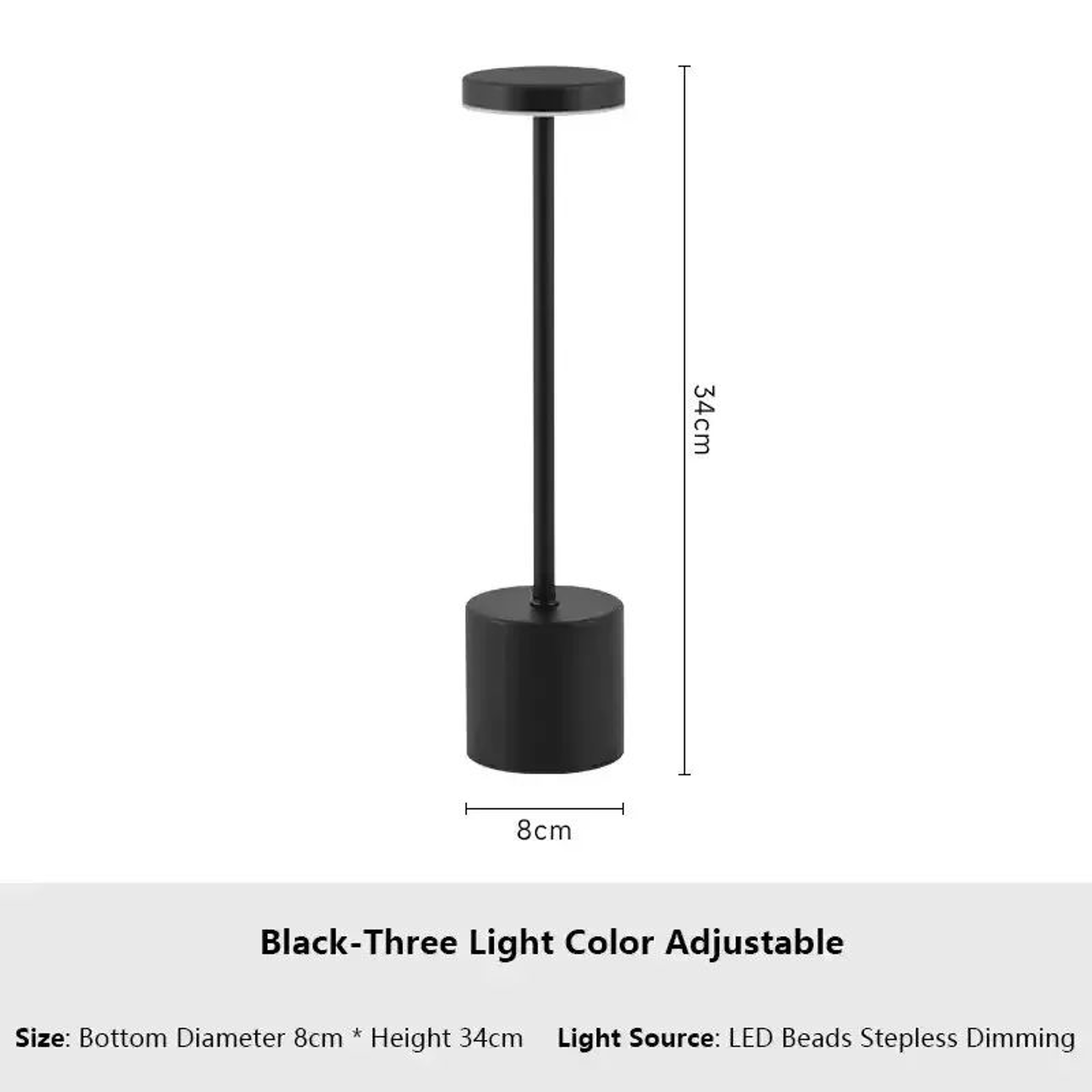 Retro Mushroom LED Table Lamp  Touch Dimmable Bedside  Desk Light 6