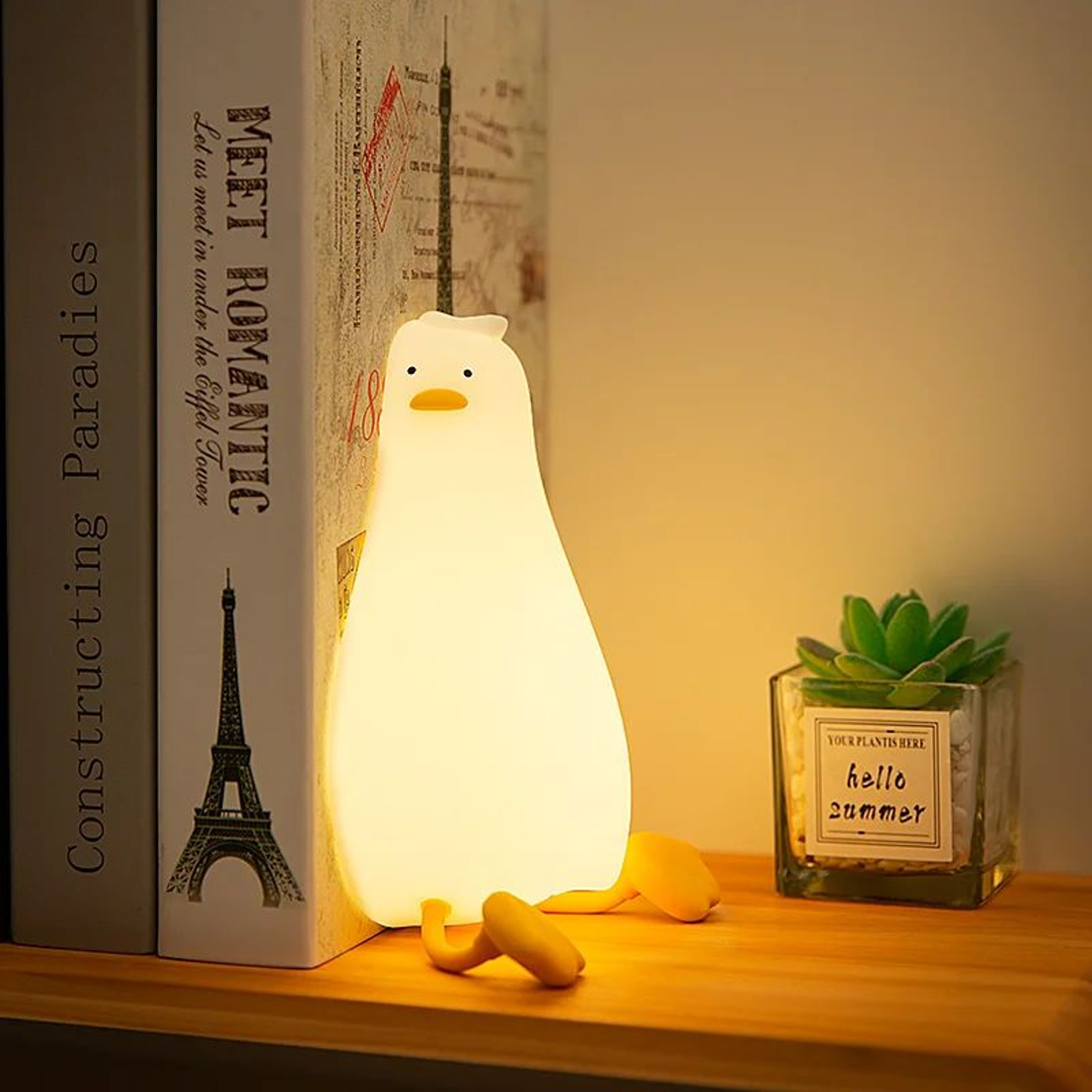 Duck Night Light Rechargeable Bedside Lamp  Soft Silicone LED Kids Night Light 0