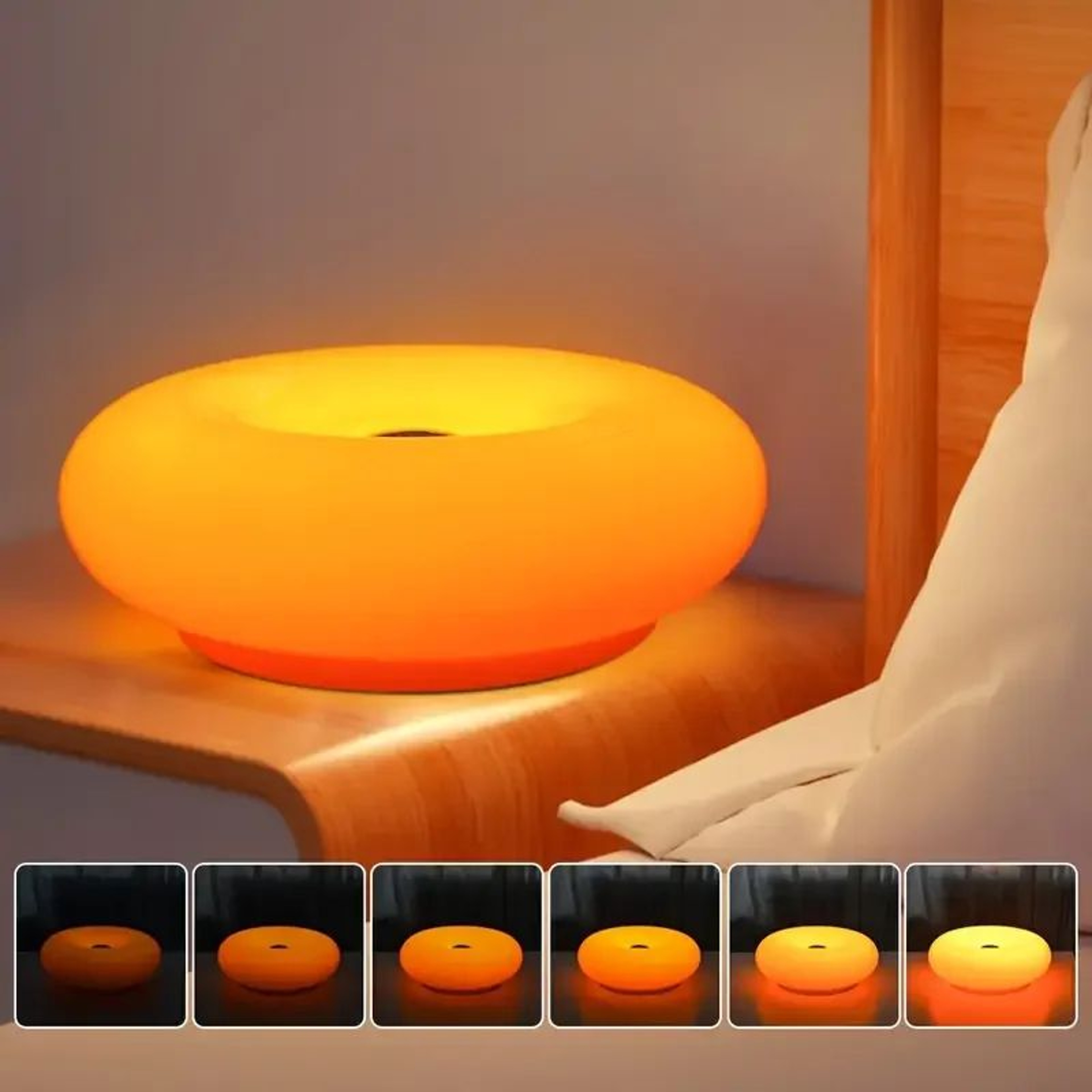 Rechargeable LED Table Lamp  Modern Wall Light  Cordless Ambient Mood Lamp With 3 Color Modes 2
