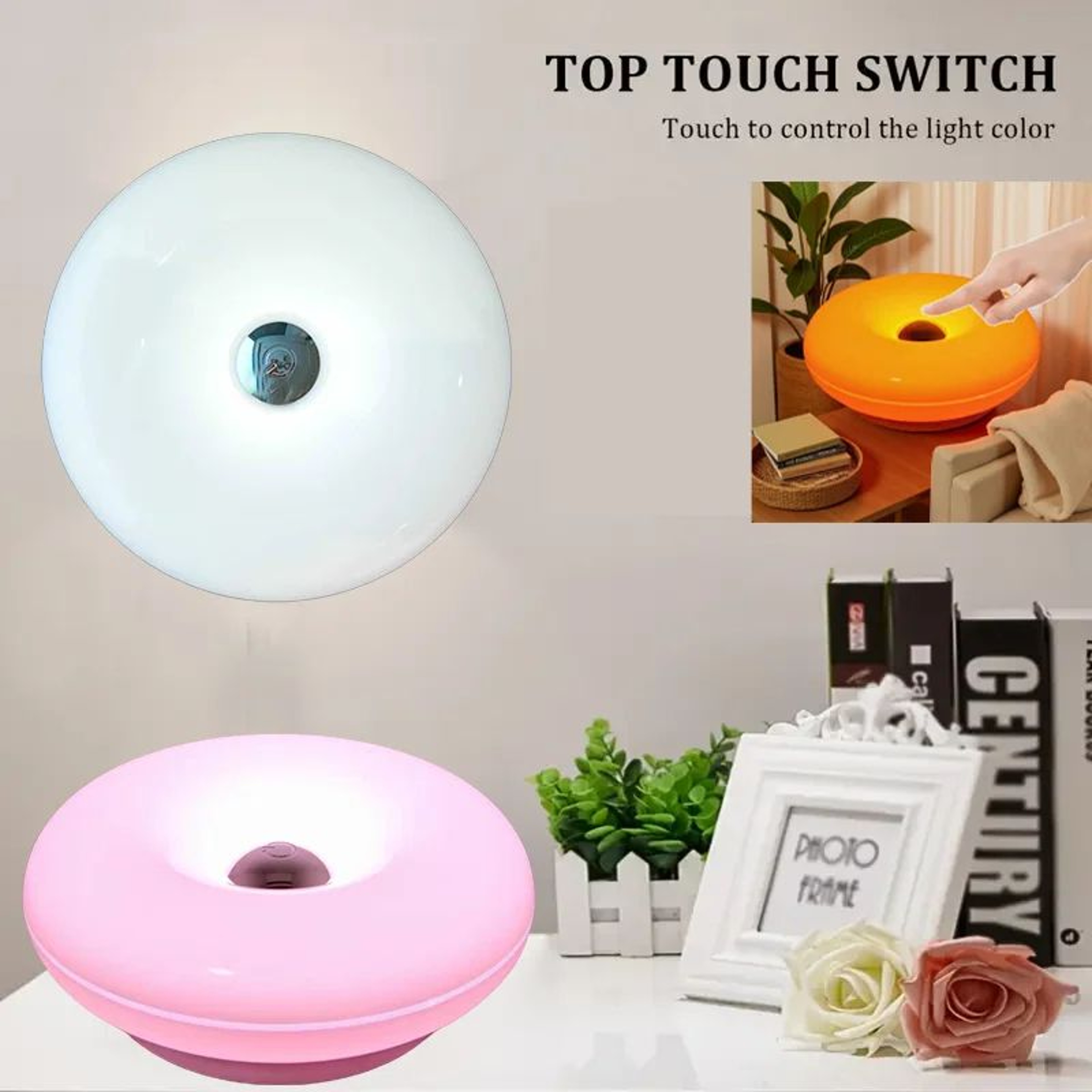 Rechargeable LED Table Lamp  Modern Wall Light  Cordless Ambient Mood Lamp With 3 Color Modes 5