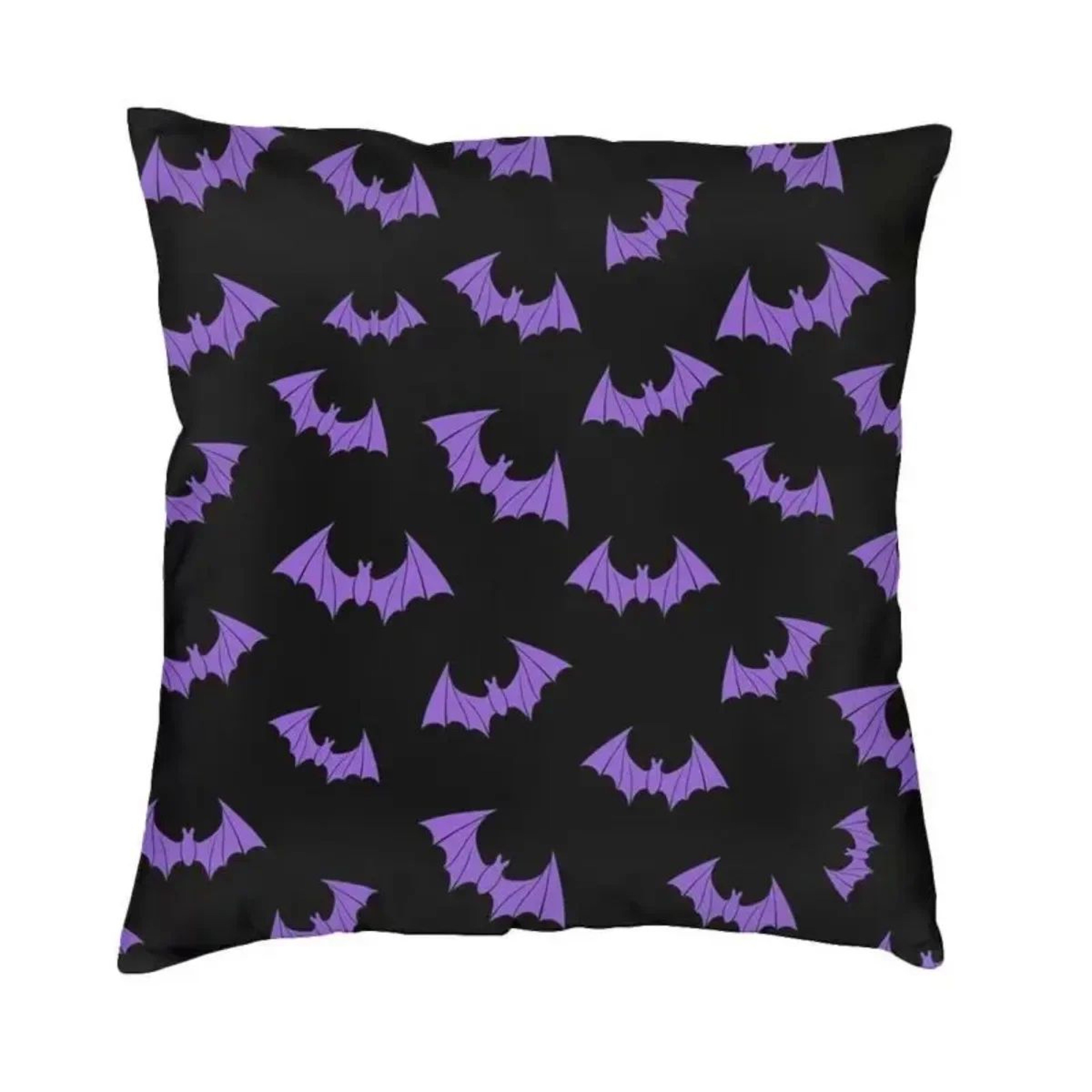 Pastel Goth Pillow Cover  Pink  Black Bat Halloween Throw Pillow Cover 45x45cm 8
