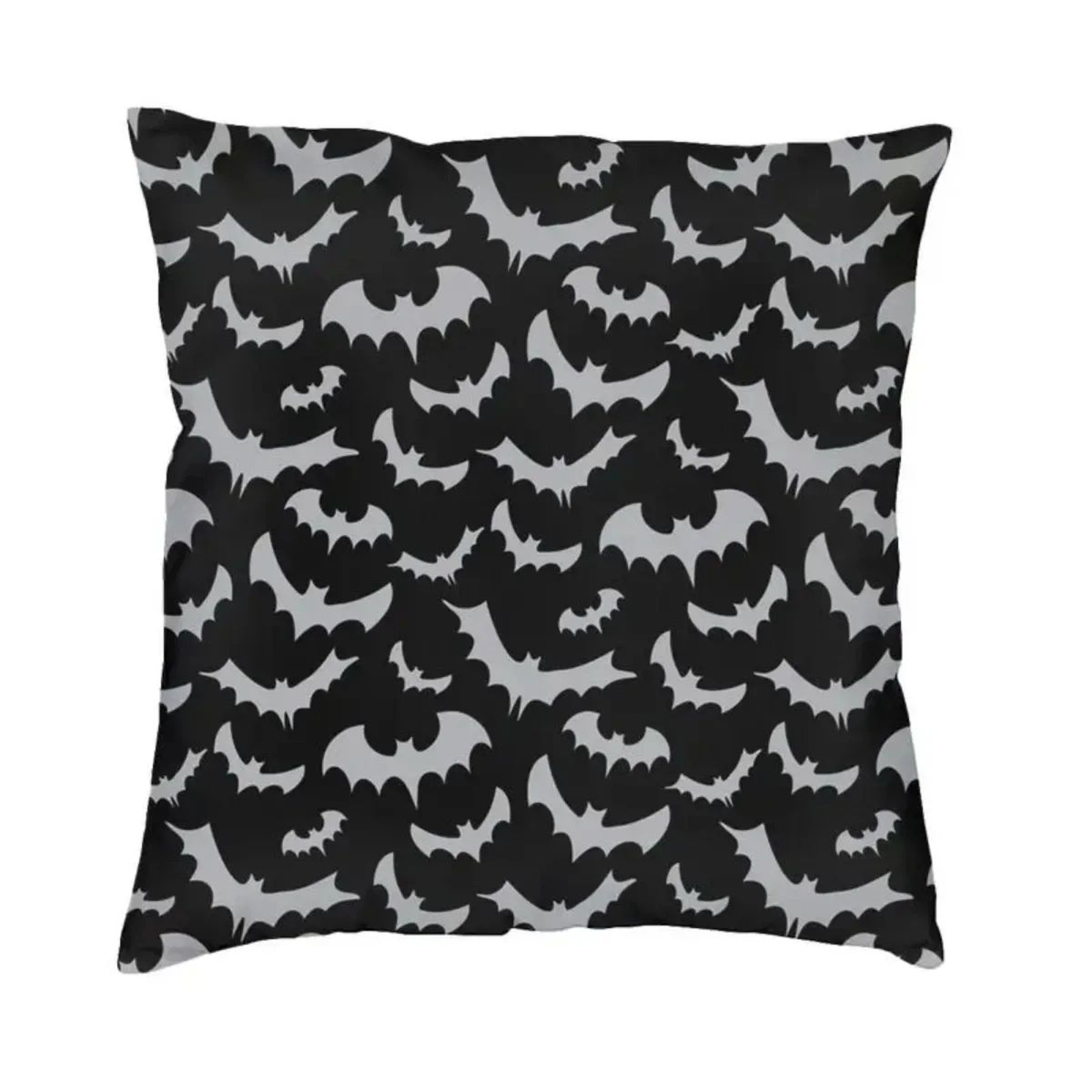 Pastel Goth Pillow Cover  Pink  Black Bat Halloween Throw Pillow Cover 45x45cm 11