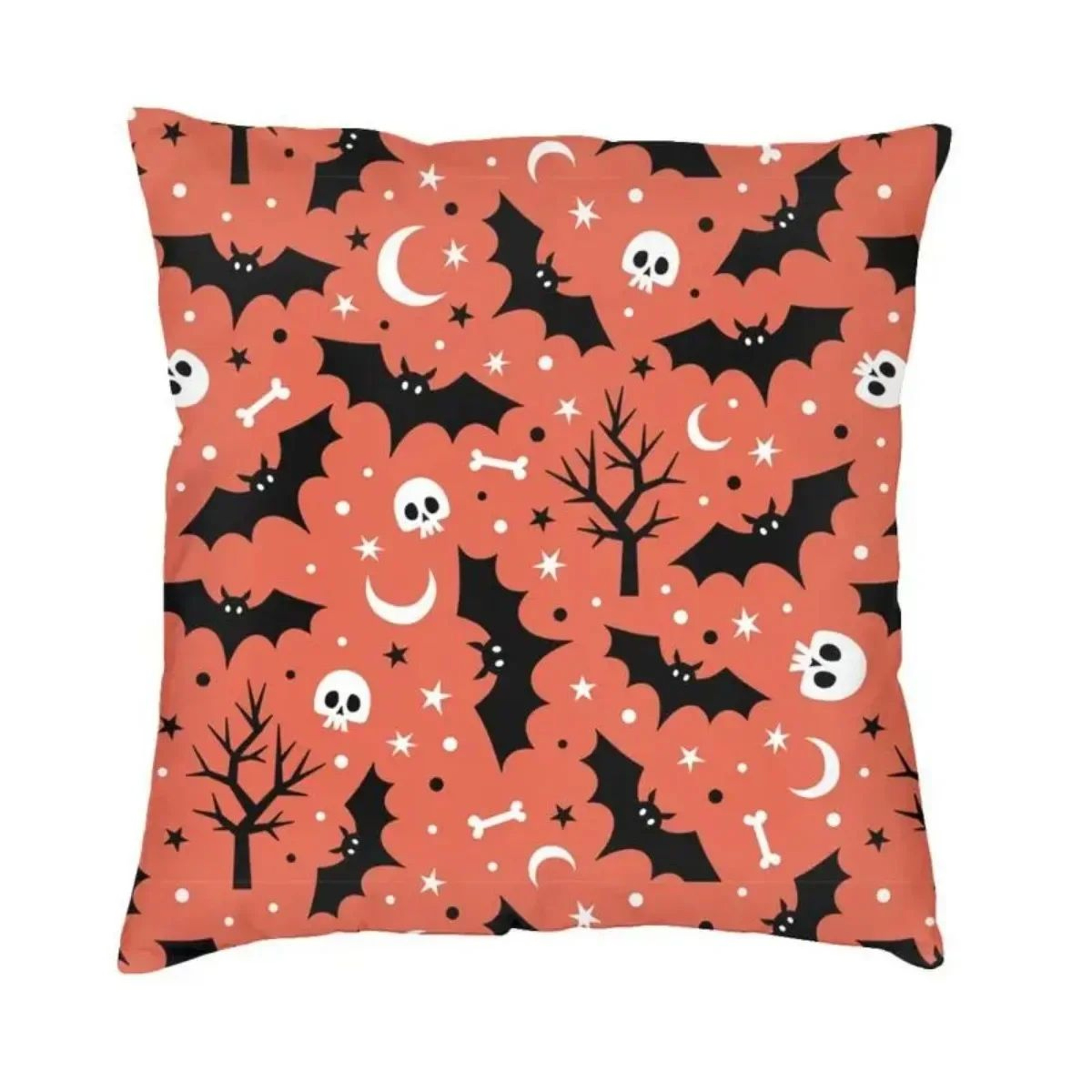 Pastel Goth Pillow Cover  Pink  Black Bat Halloween Throw Pillow Cover 45x45cm 19