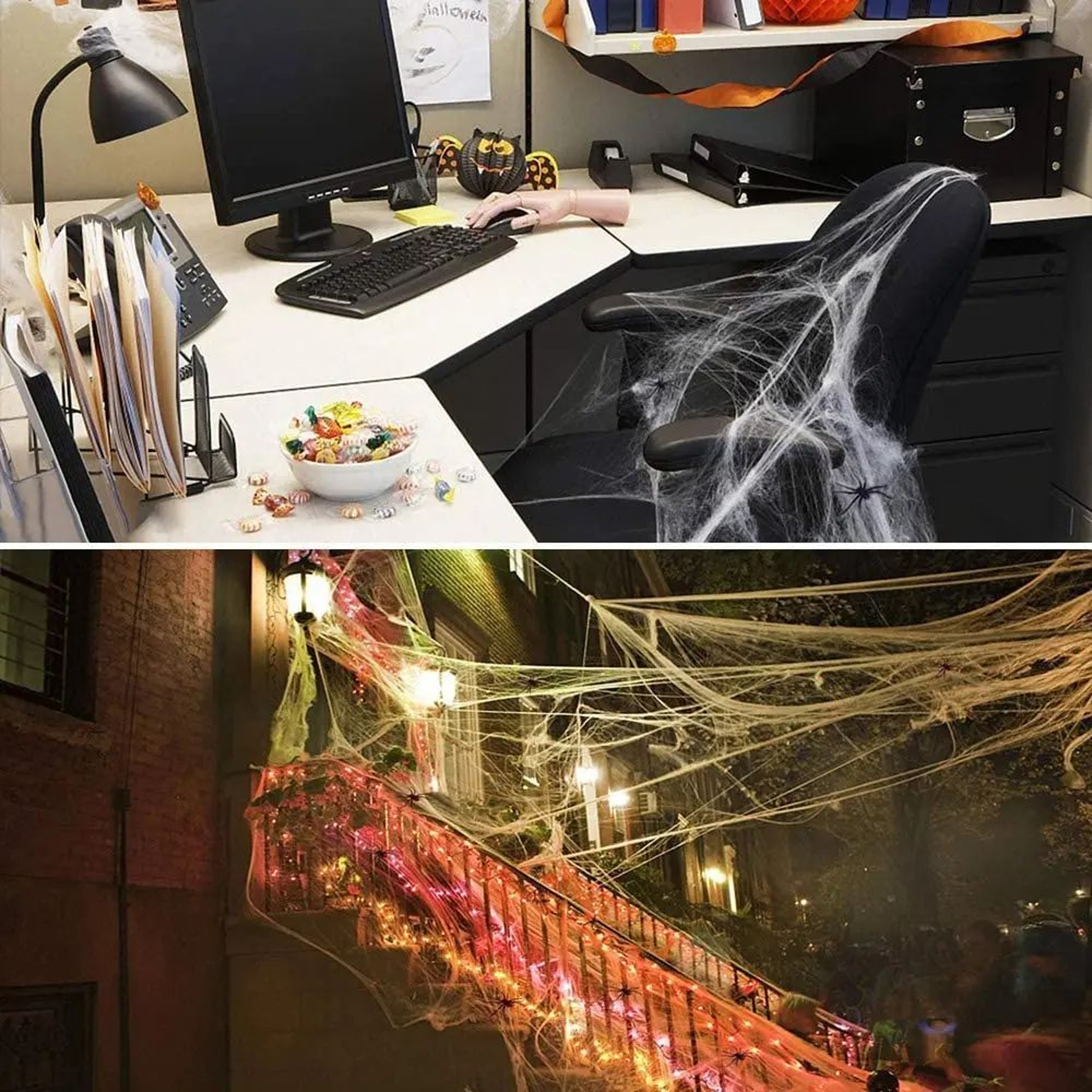 SpookyStretch Artificial Spider Web Halloween Decoration 4