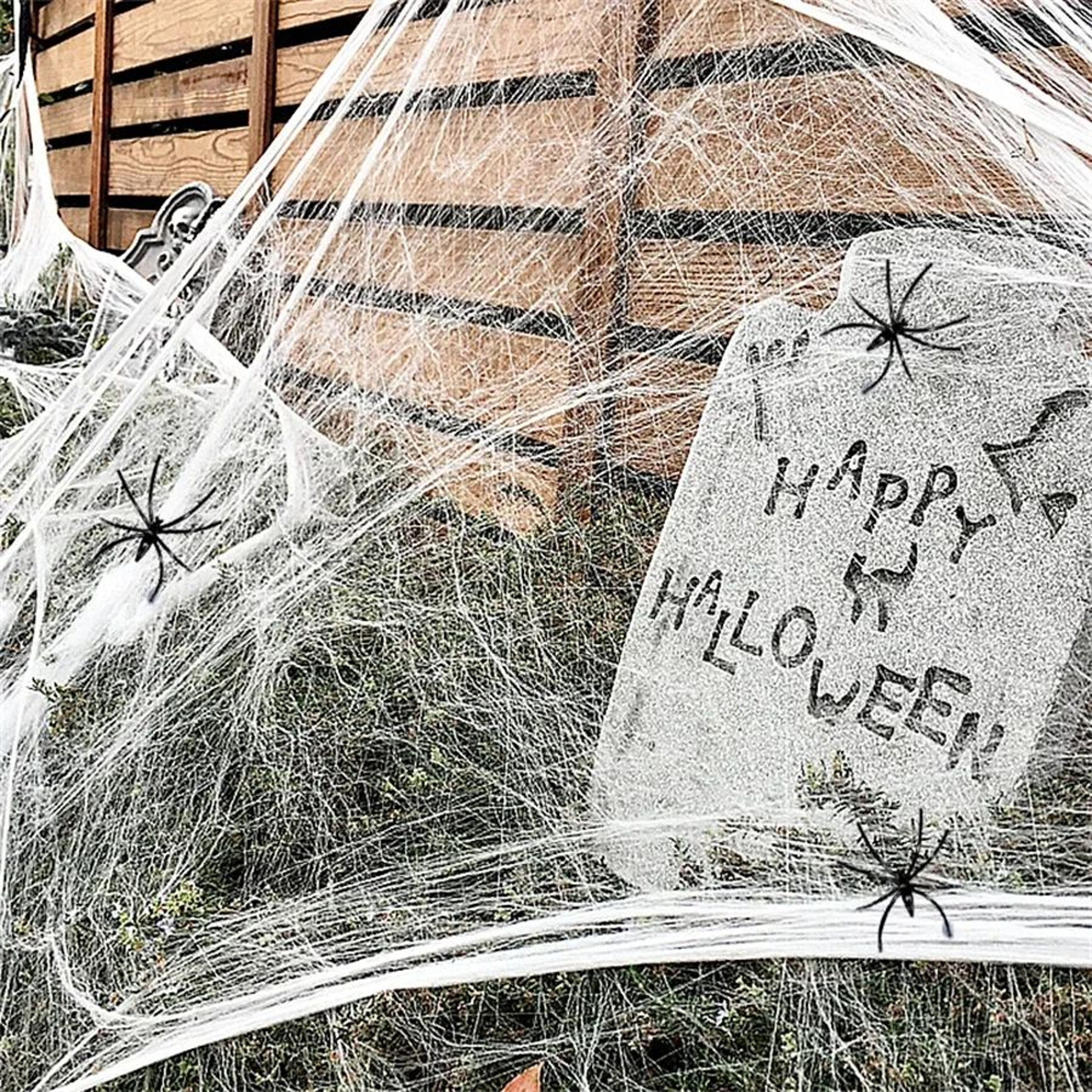 SpookyStretch Halloween Spider Web Decorations  Stretchy Artificial Cobweb For Haunted House  Party 3