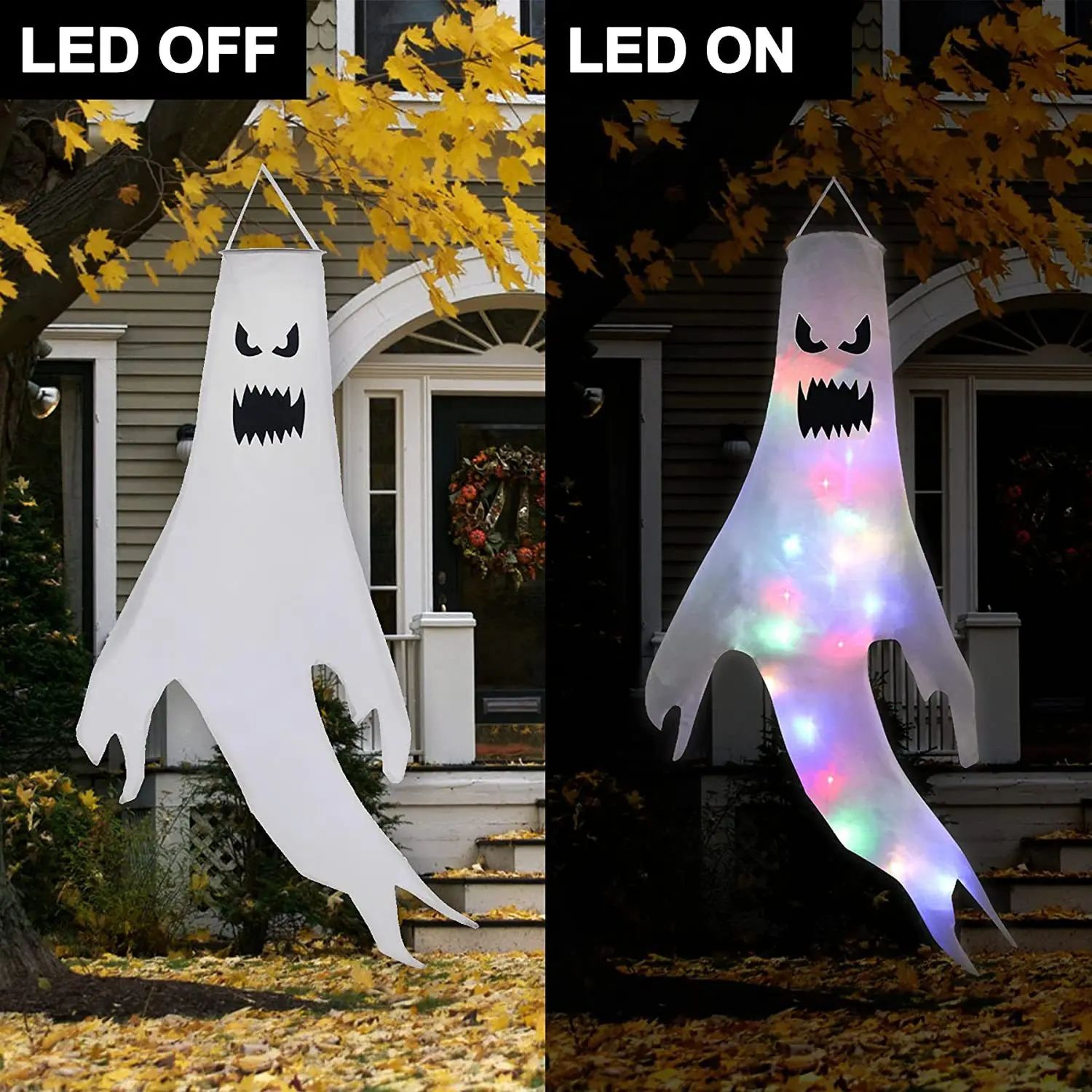 SpookyGlow LED Hanging Ghost Halloween Decoration 3