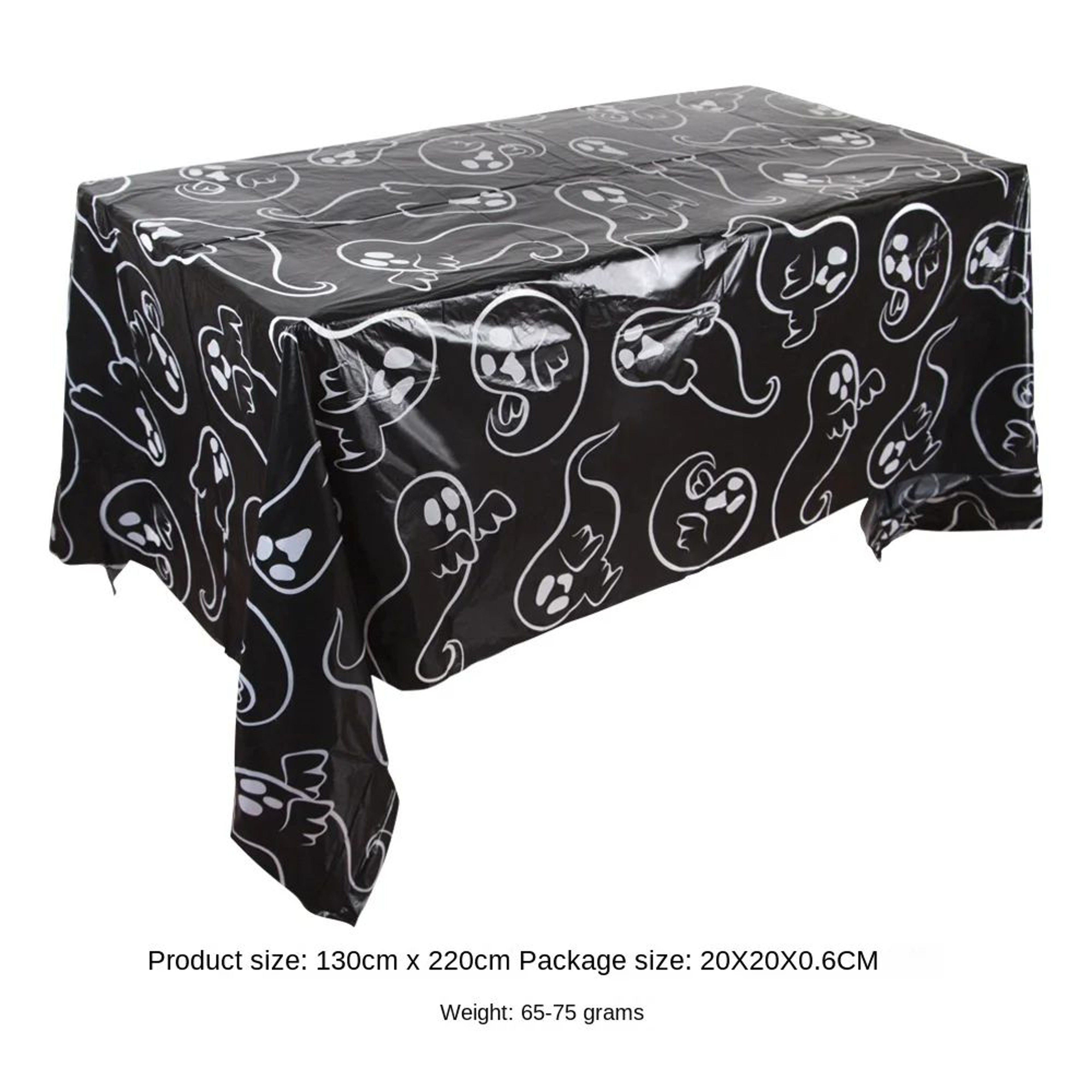 Spooky Night Halloween Tablecloth Plastic Pumpkin Spider Web Party Table Cover 4
