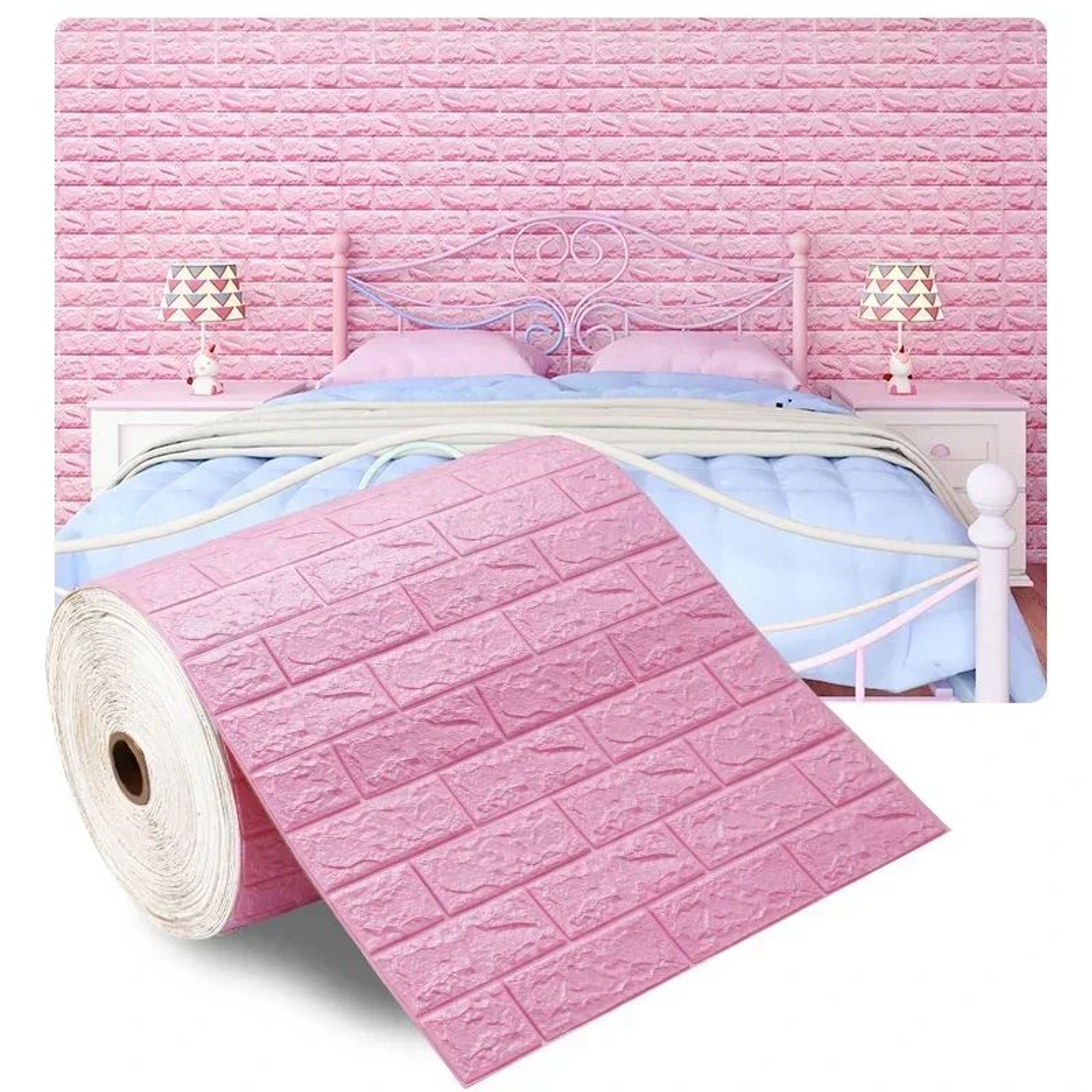 Antique 3D Brick Wallpaper SelfAdhesive Waterproof Foam Wall Covering 9