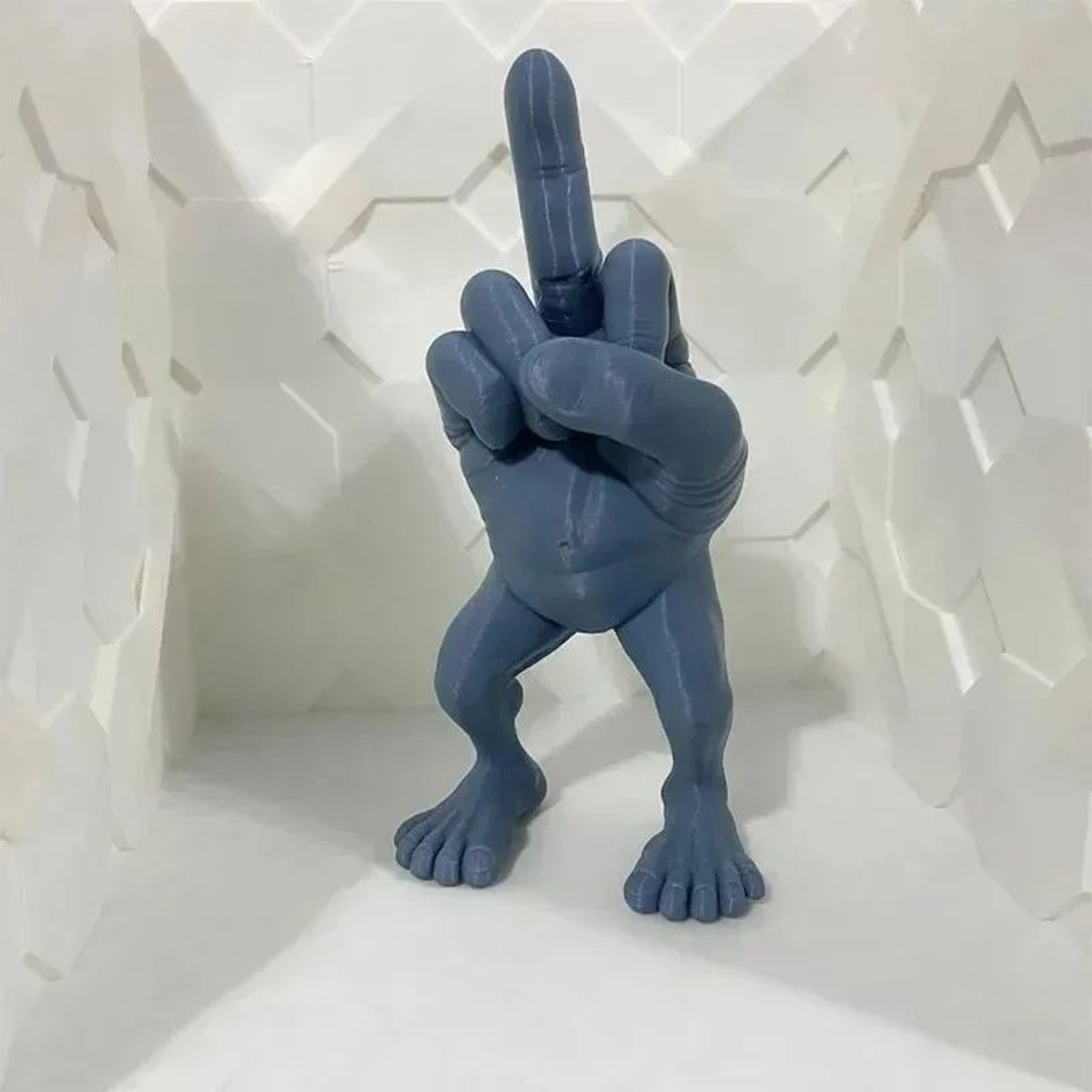 Middle Finger Figure With Legs 3D Printed Funny Desk Decor 4