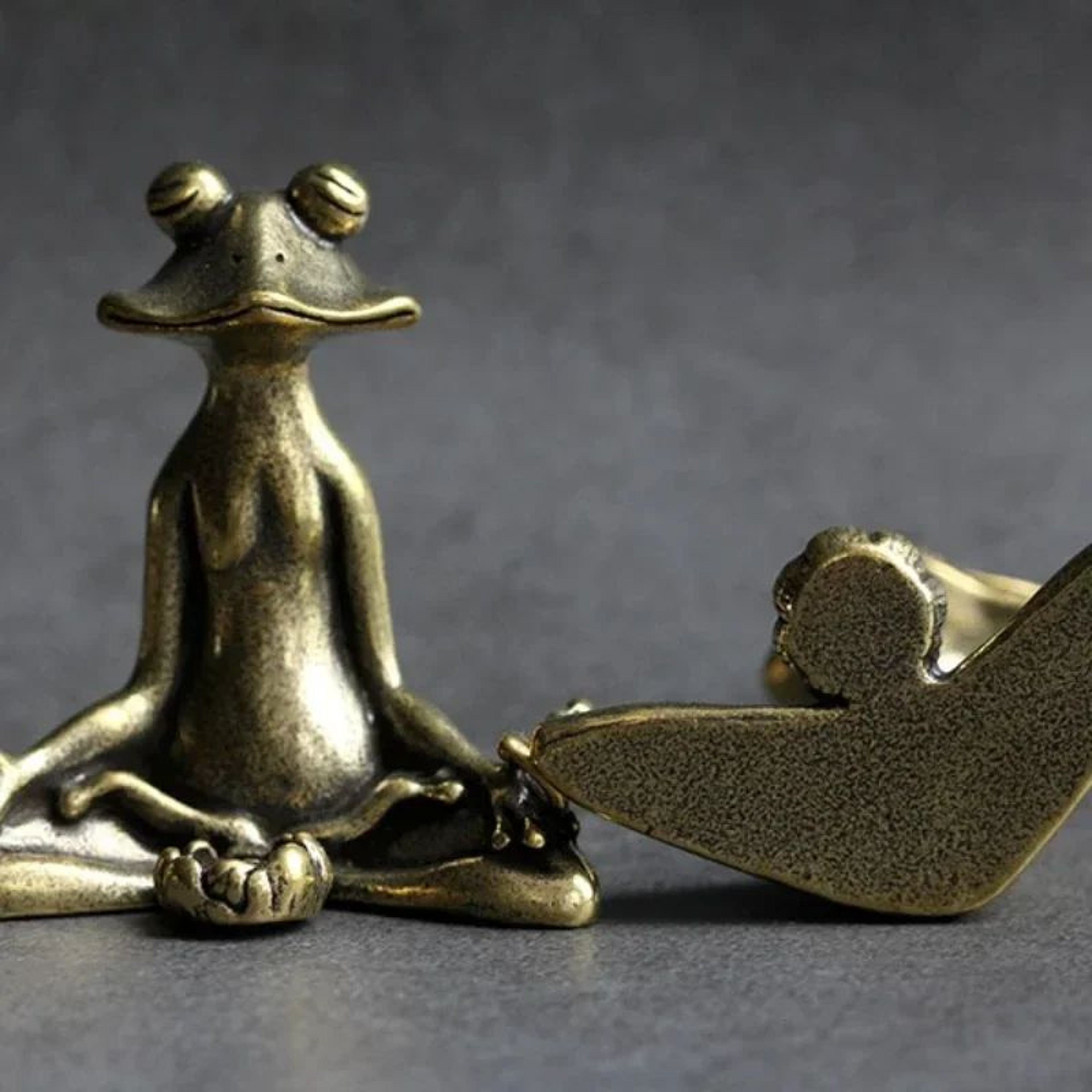 Pure Copper Zen Frog Incense Holder Tea Pet 4