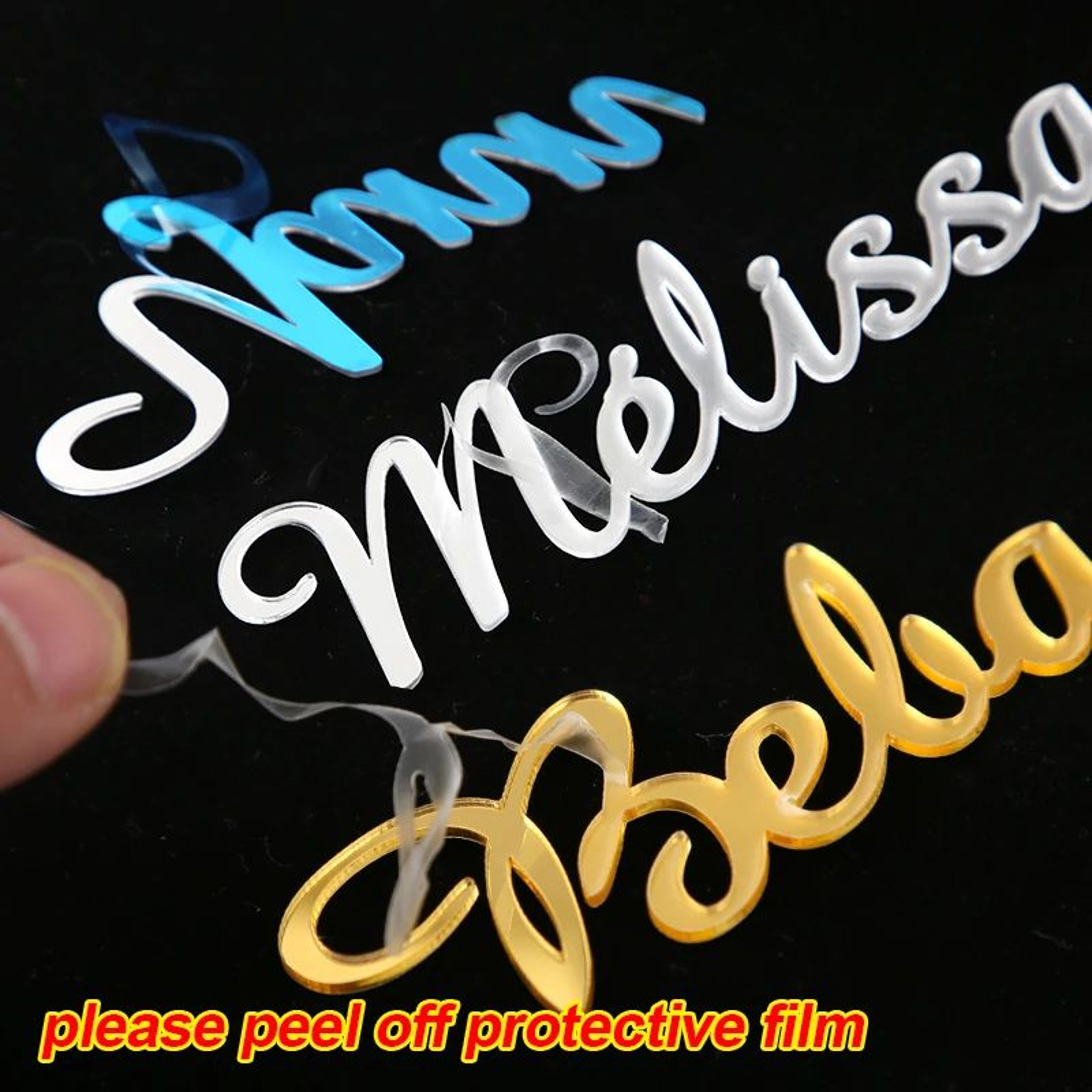 Personalized Wooden Wedding Place Cards Custom Guest Name Tags 5