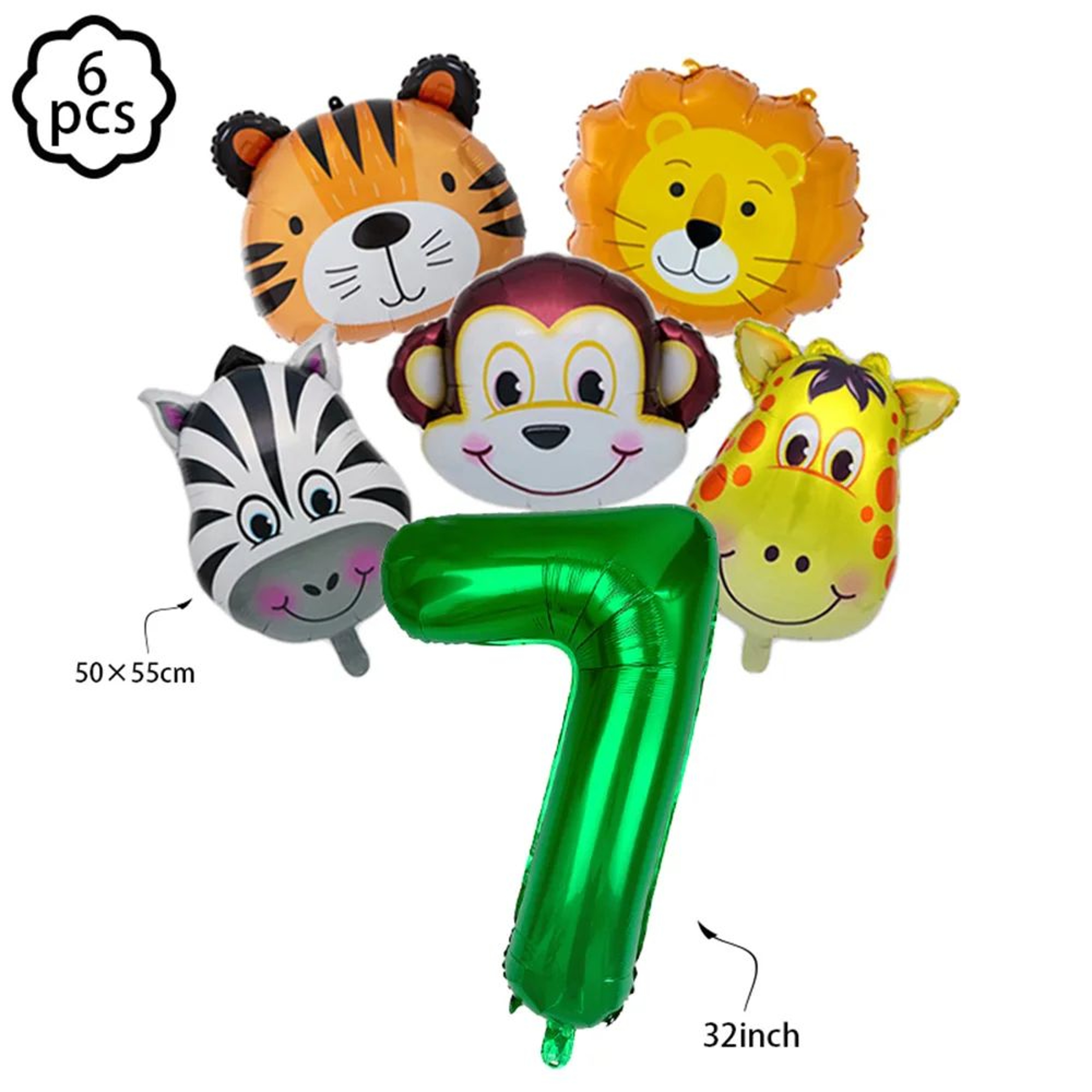 Jungle Safari Birthday Banner  Animal Hanging Swirls Party Decorations 19