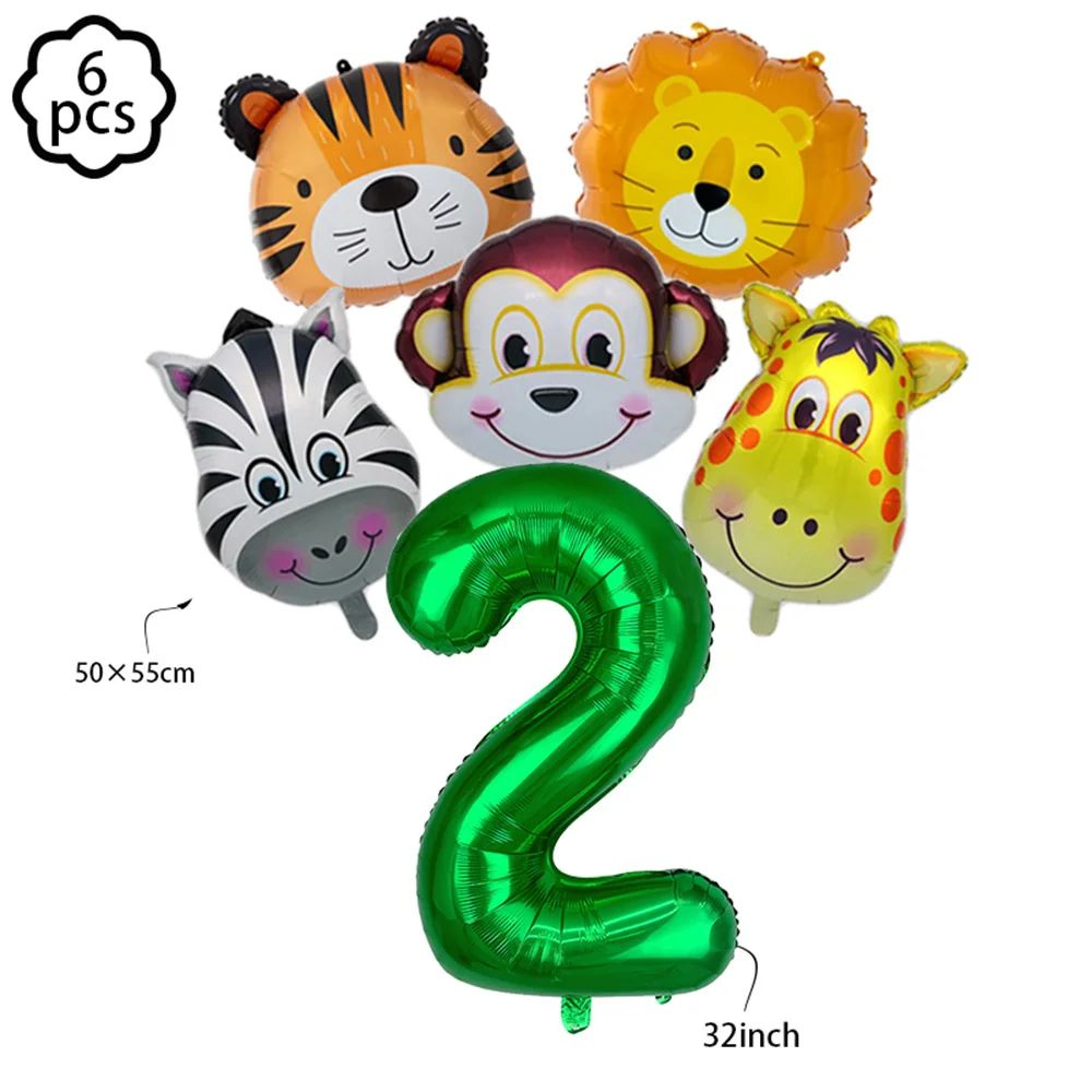 Jungle Safari Birthday Banner  Animal Hanging Swirls Party Decorations 14