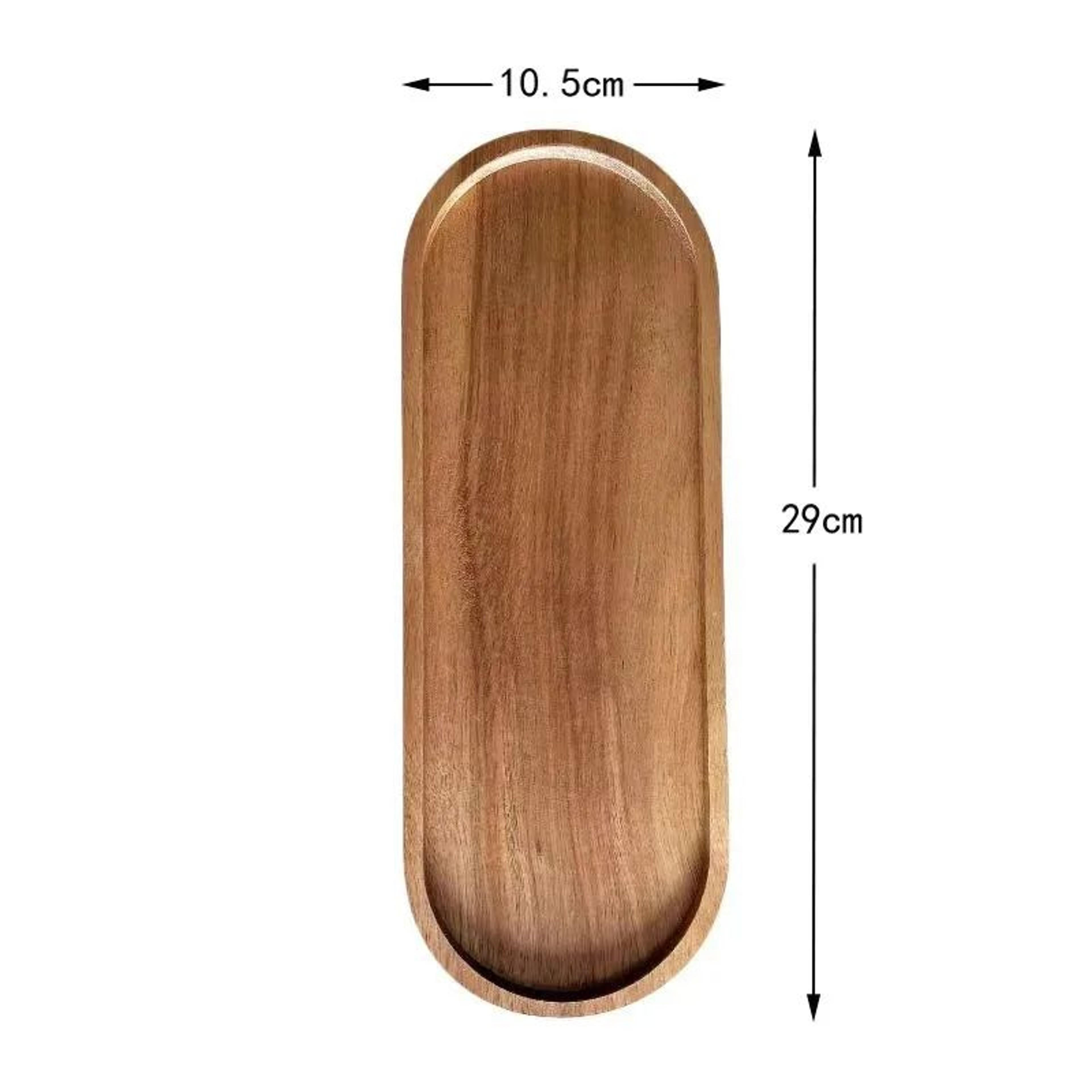 Wabi Sabi Acacia Wood Serving Tray  Oval Decorative Platter  Organizer 9