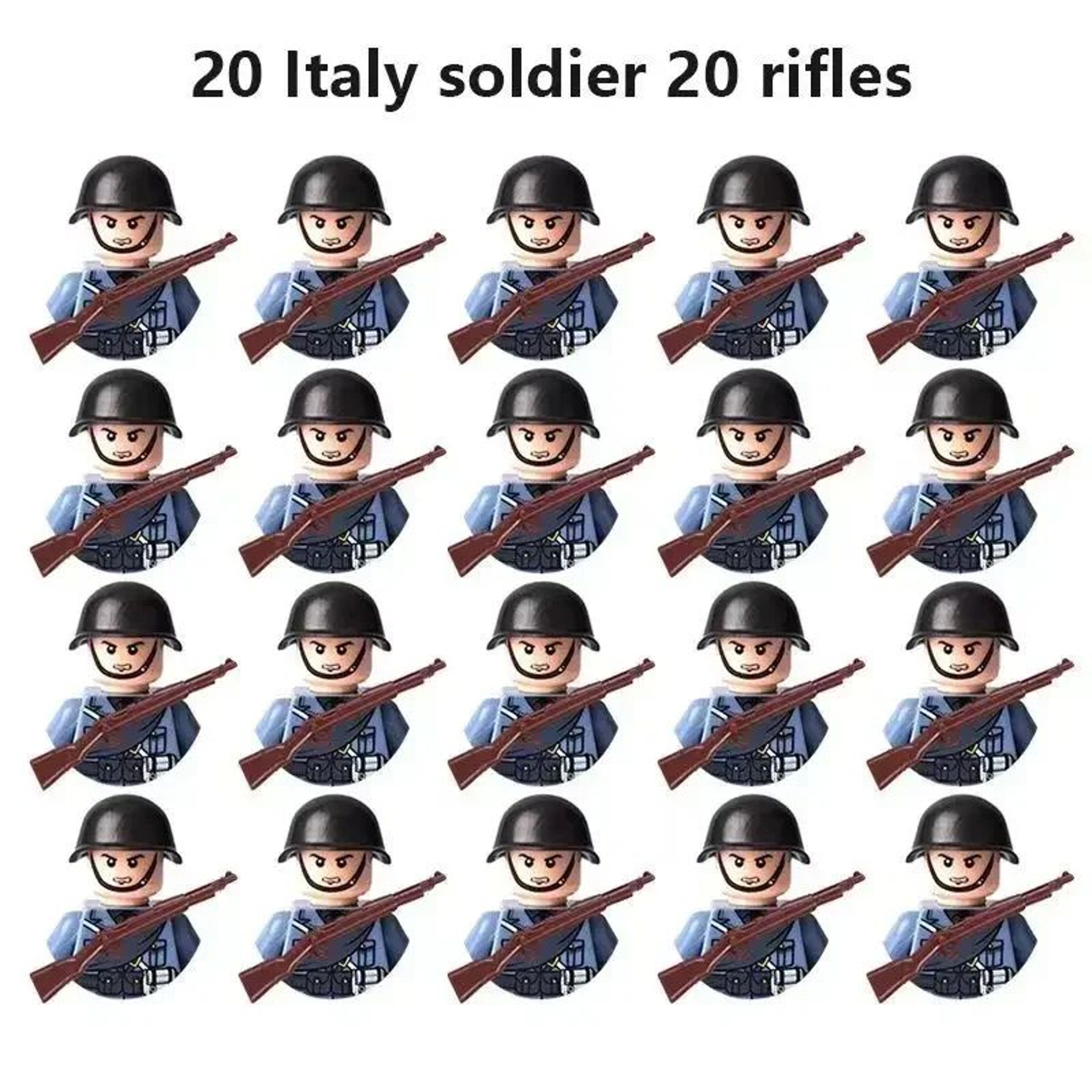 20Piece WW2 Military Minifigures Army Building Block Set 1